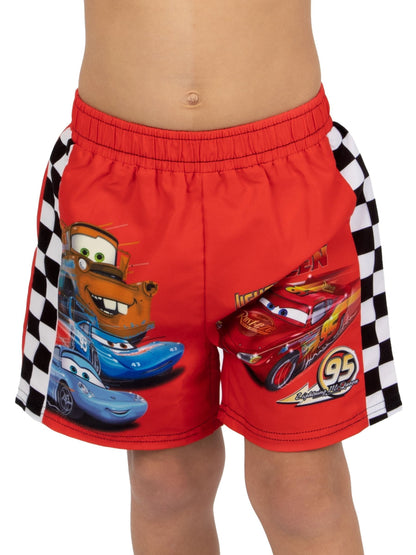 Character Red Disney Cars Lightning McQueen Print Swim Shorts image 6