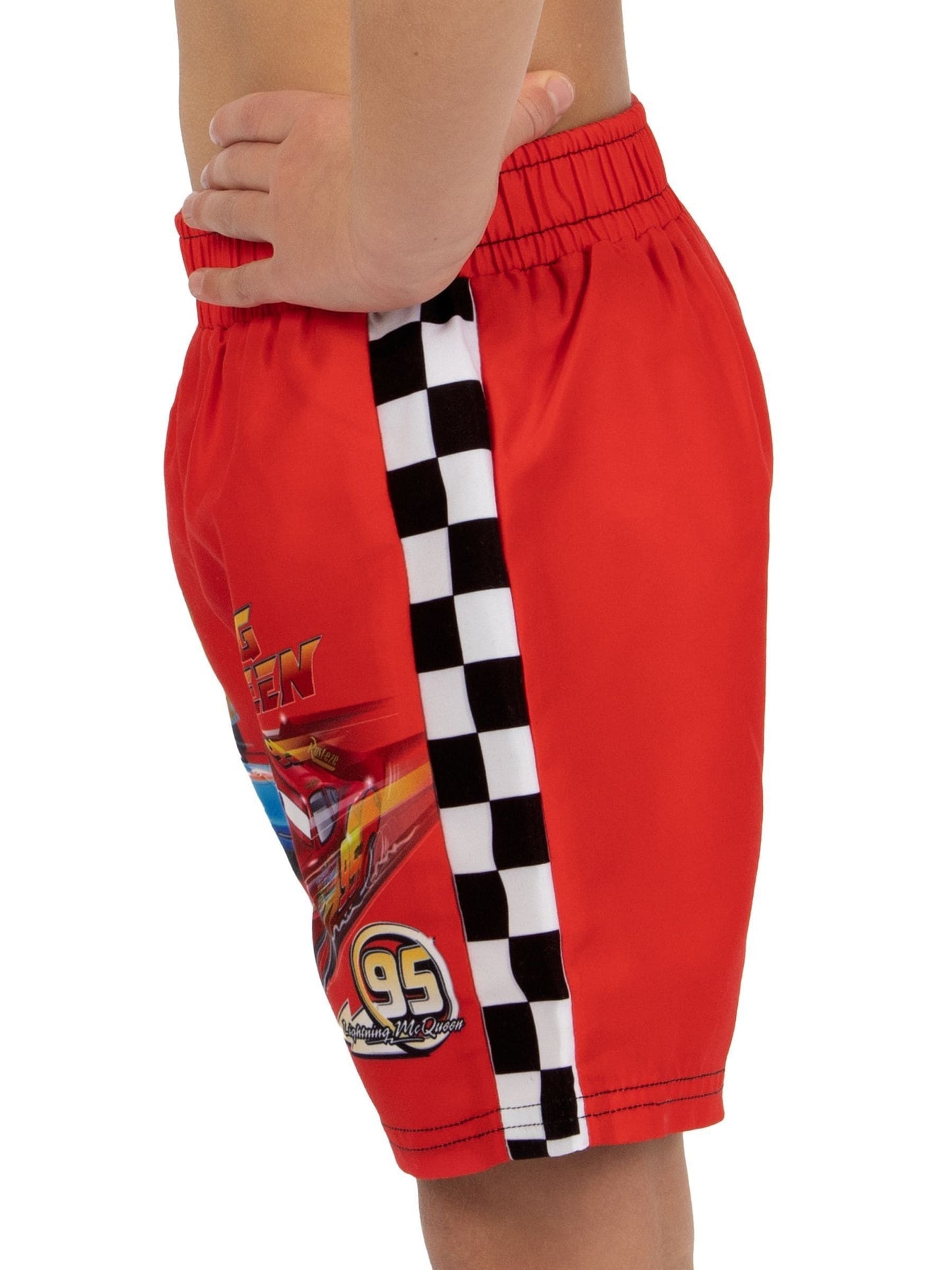 Character Red Disney Cars Lightning McQueen Print Swim Shorts image 7