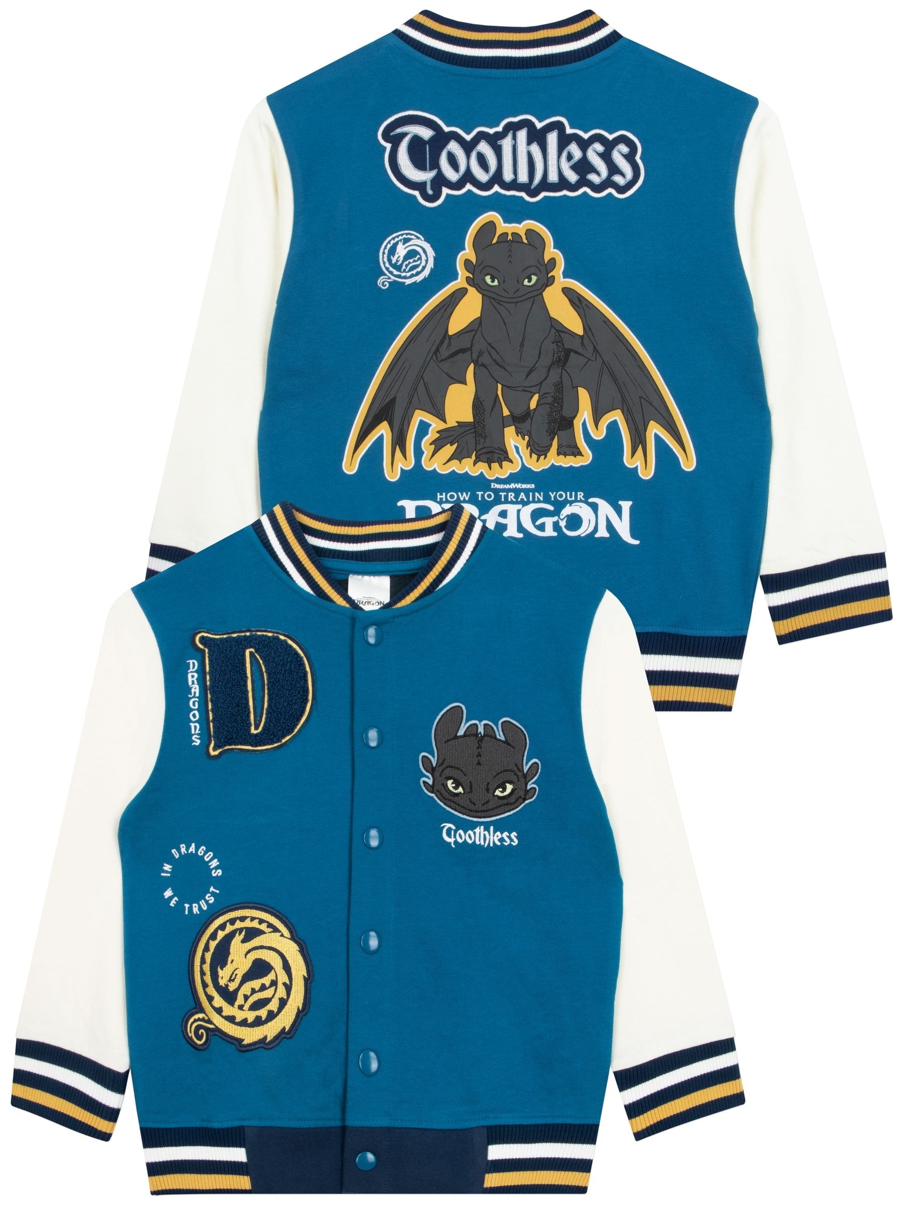 Dsiney Kidz - Character Blue How To Train Your Dragon Toothless Varsity Jacket image 1
