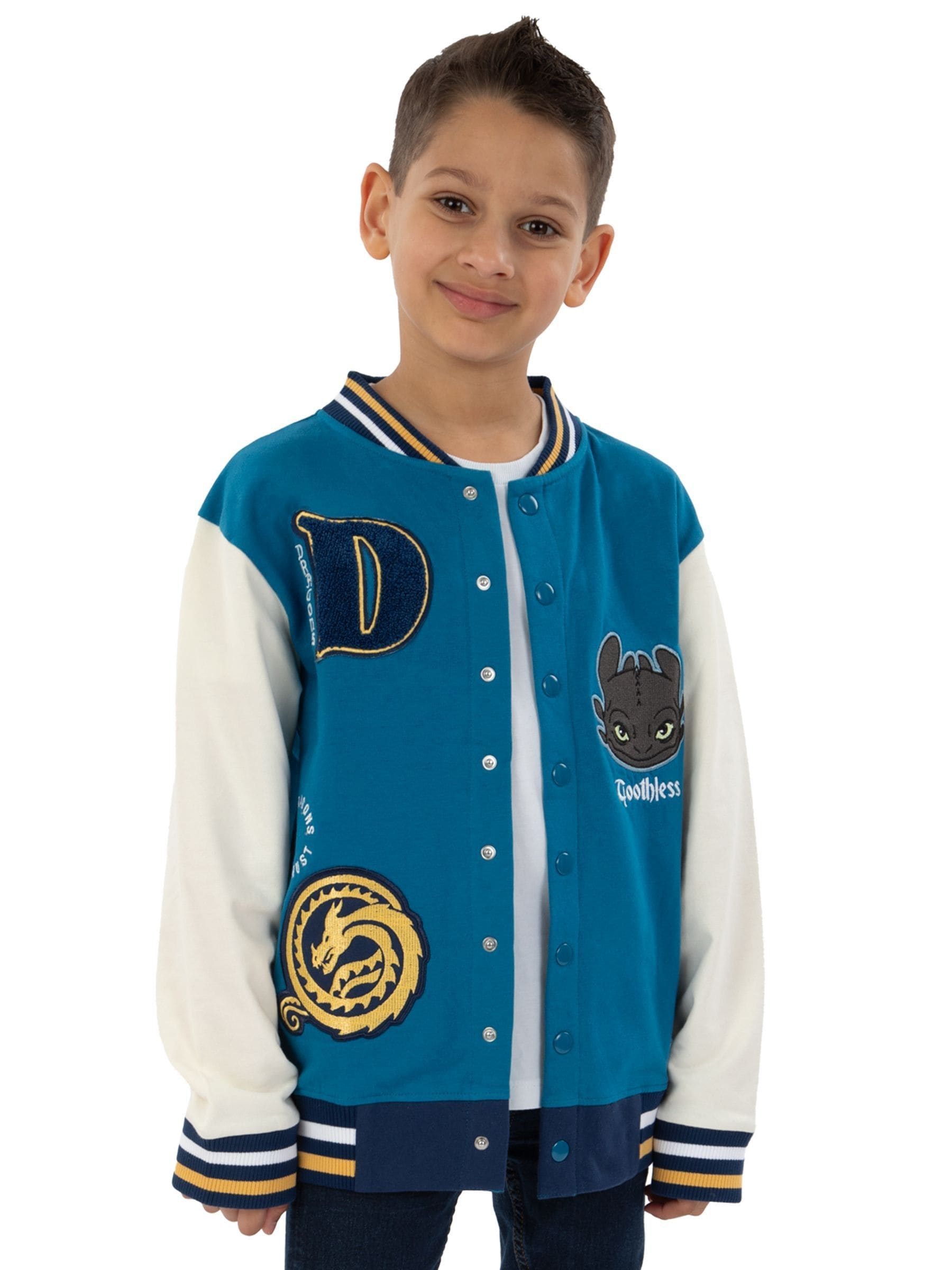 Dsiney Kidz - Character Blue How To Train Your Dragon Toothless Varsity Jacket image 4