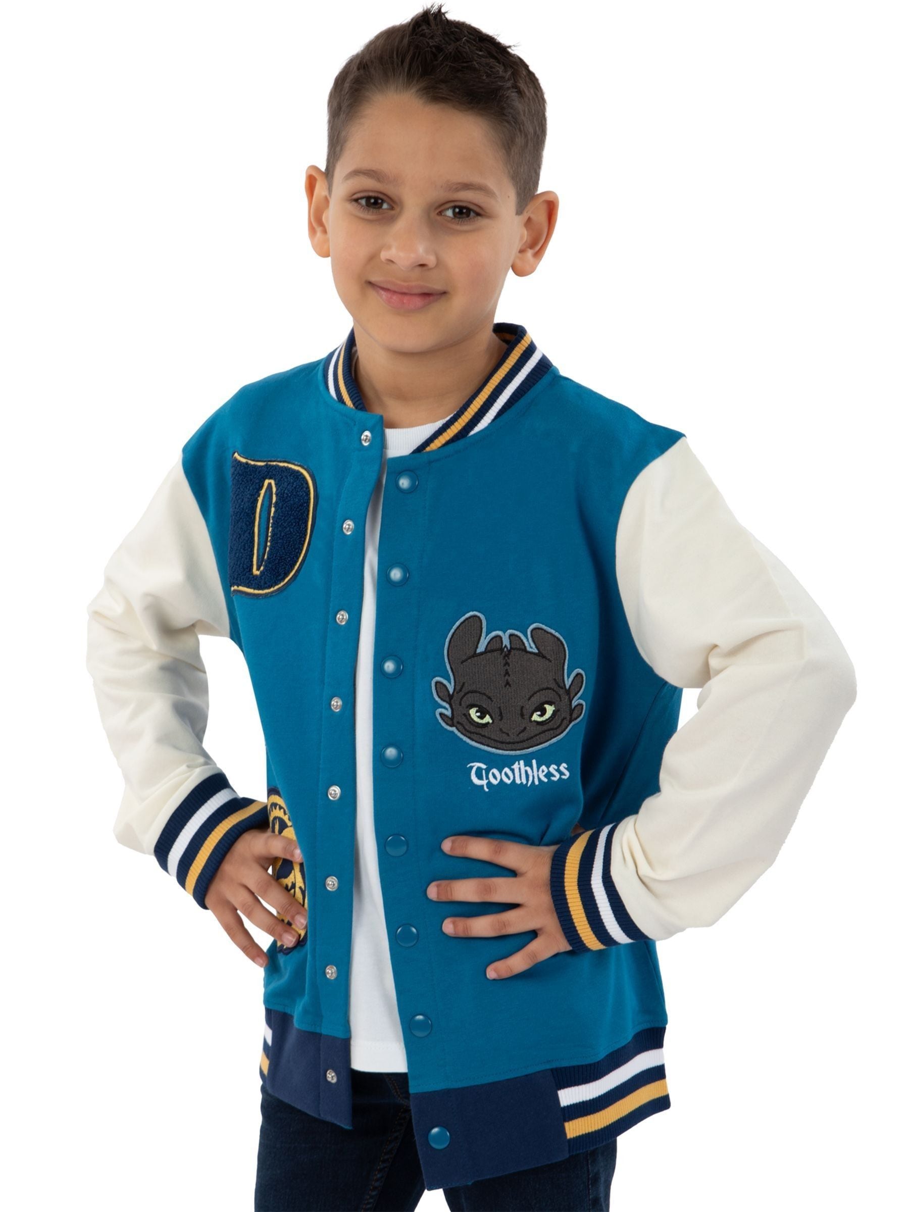 Dsiney Kidz - Character Blue How To Train Your Dragon Toothless Varsity Jacket image 5