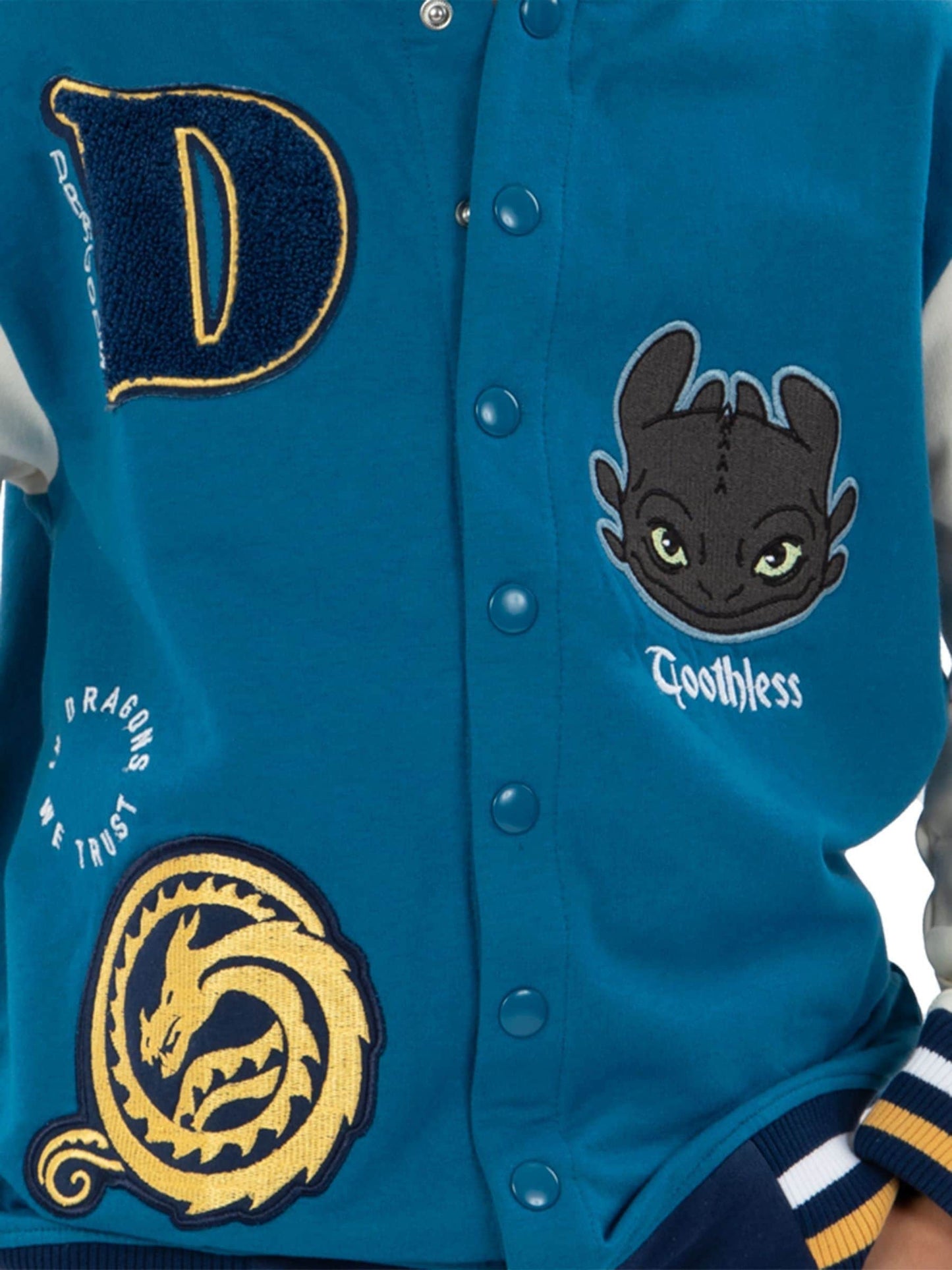 Dsiney Kidz - Character Blue How To Train Your Dragon Toothless Varsity Jacket image 6
