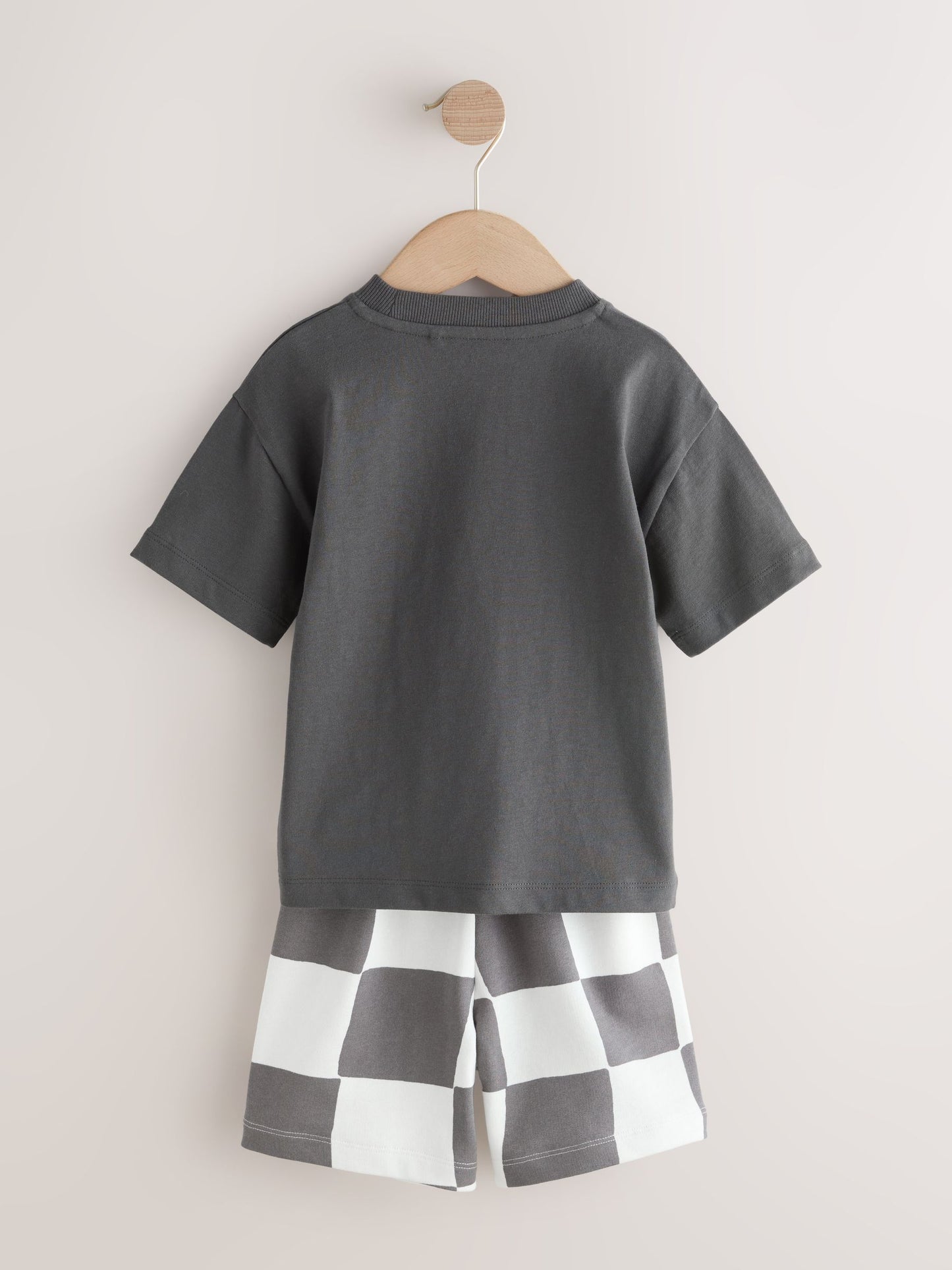 Charcoal Grey/Lilac Short Sleeve T-Shirt and Shorts Set 2 Pack (3mths-7yrs) image 6
