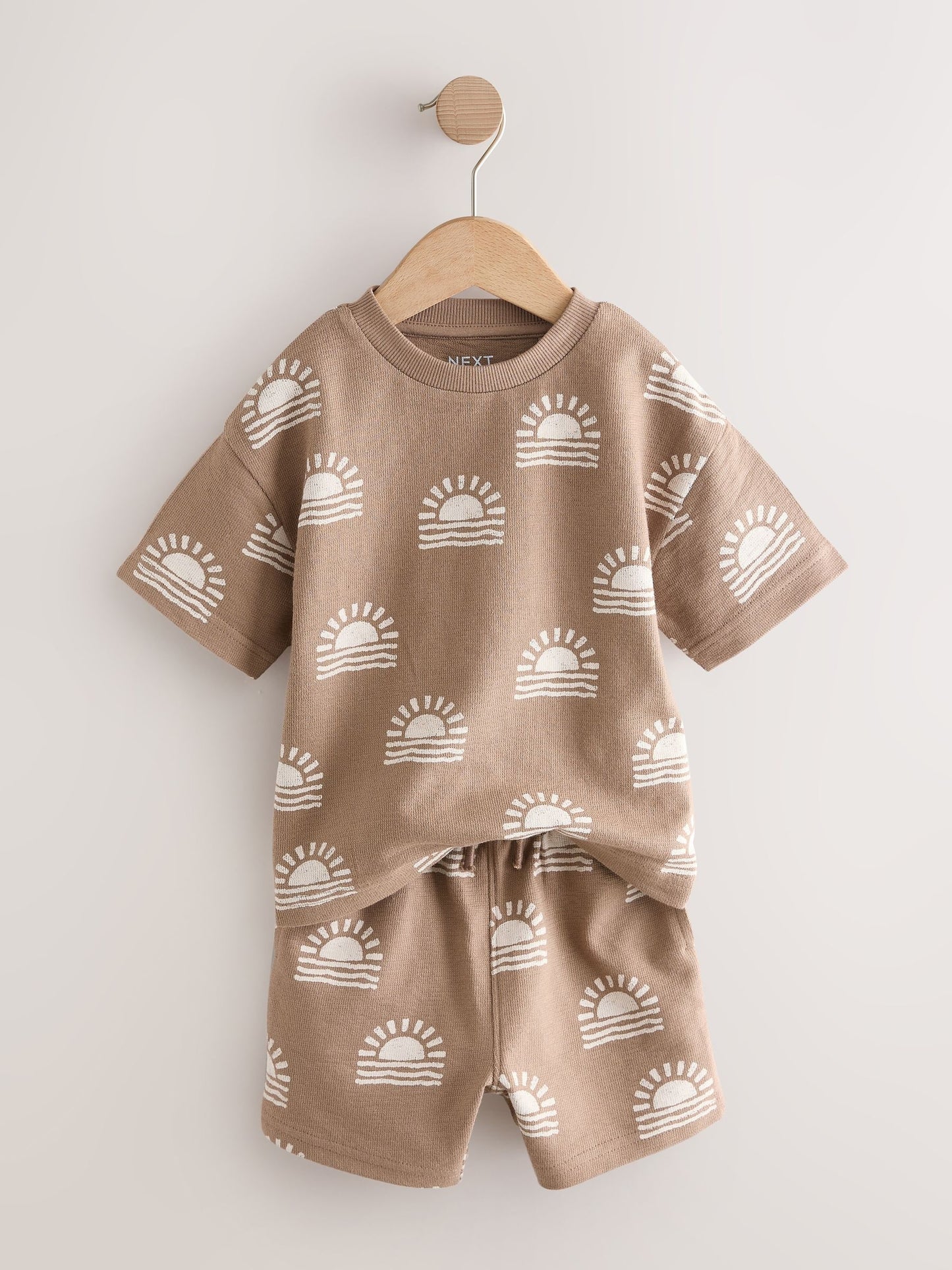 Brown Sun Short Sleeve All-Over Print T-Shirt and Shorts Set (3mths-7yrs) image 6