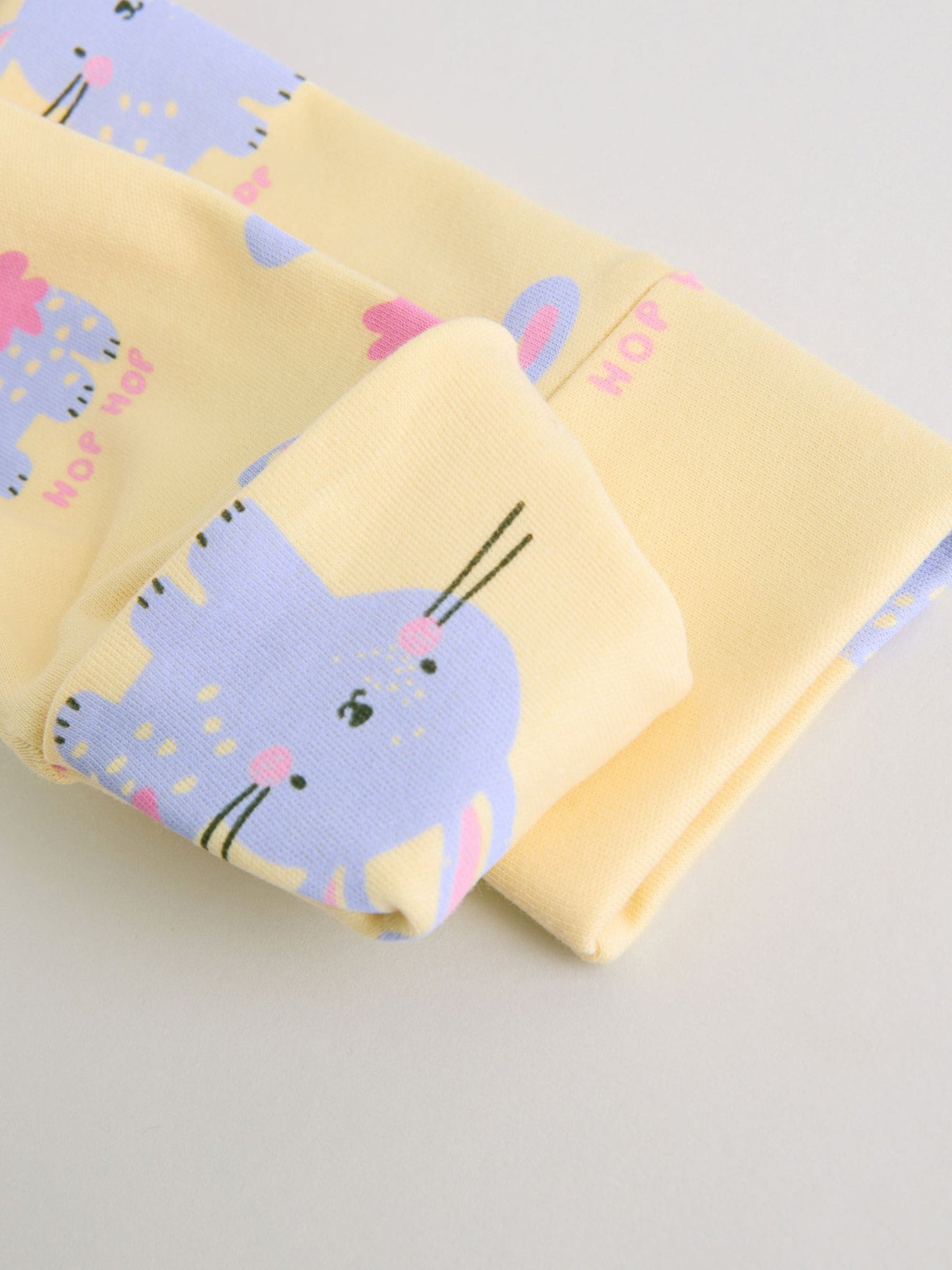 Pink/Yellow character Two Way Zip Baby Sleepsuits 3 Pack (0mths-2yrs) image 4