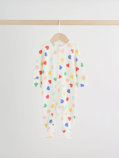 Blue/White Baby Sleepsuits 3 Pack (0mths-2yrs) image 3