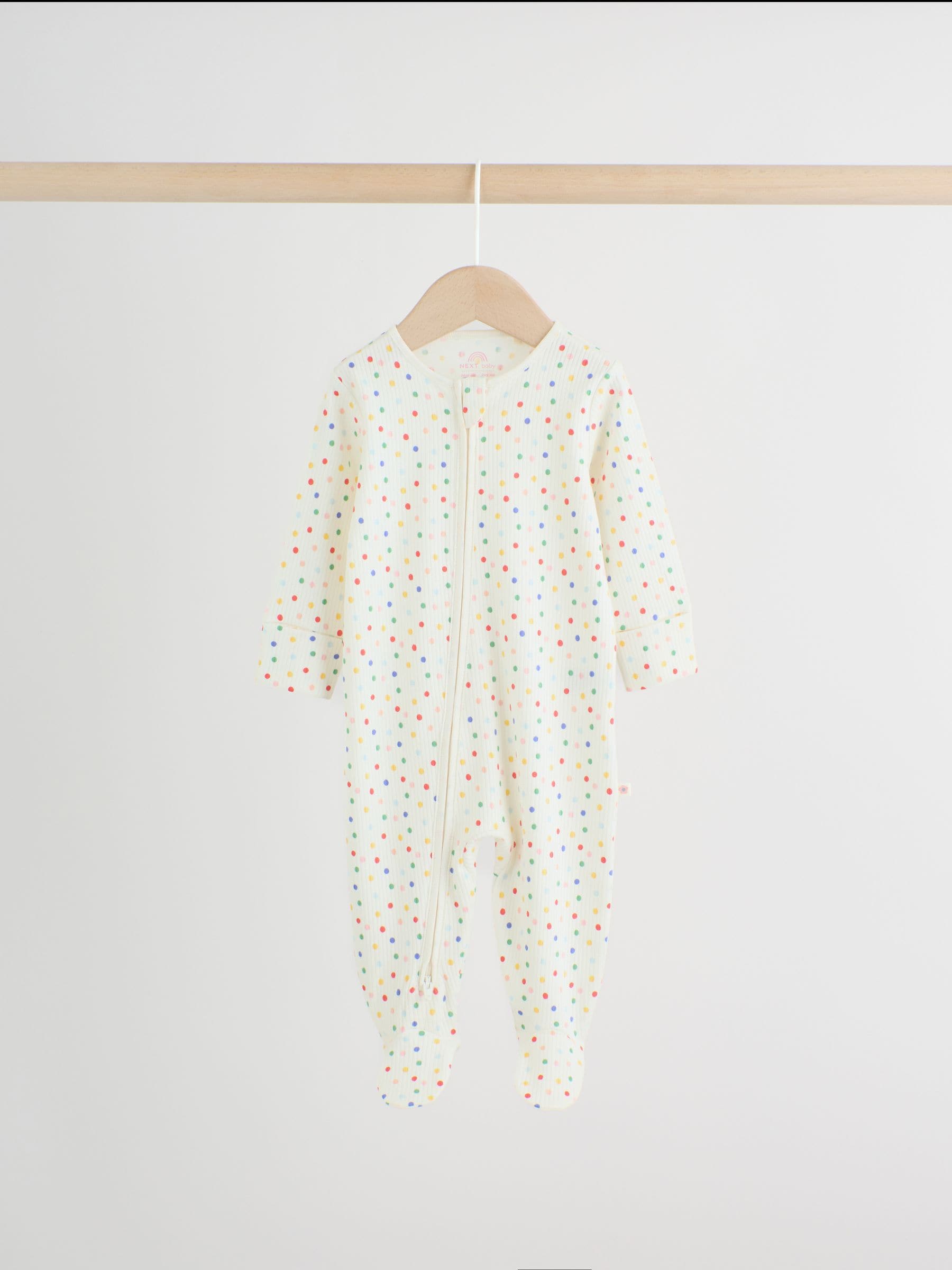 Blue/White Baby Sleepsuits 3 Pack (0mths-2yrs) image 6