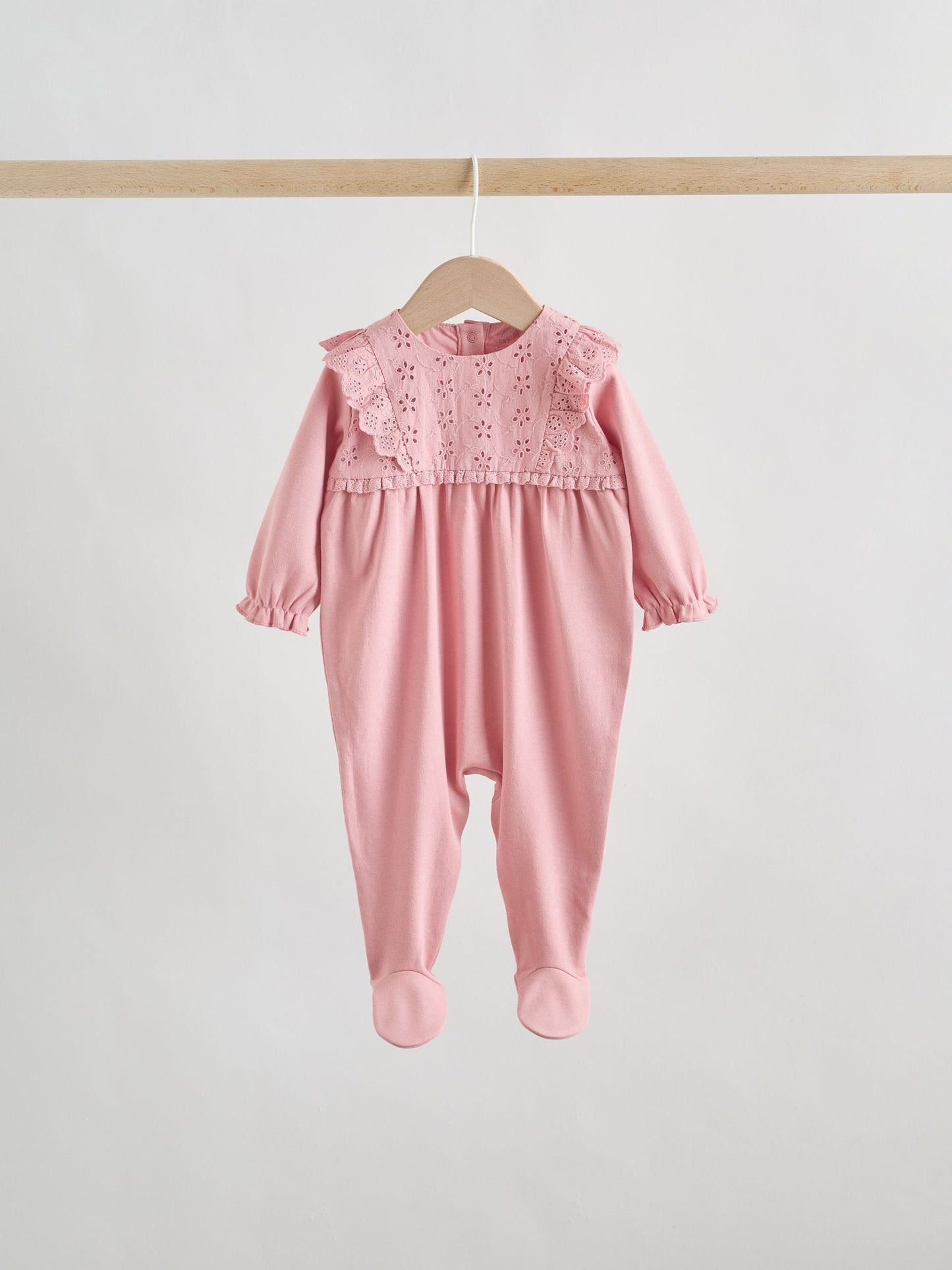Pink Baby Sleepsuits 3 Pack (0mths-2yrs) image 7