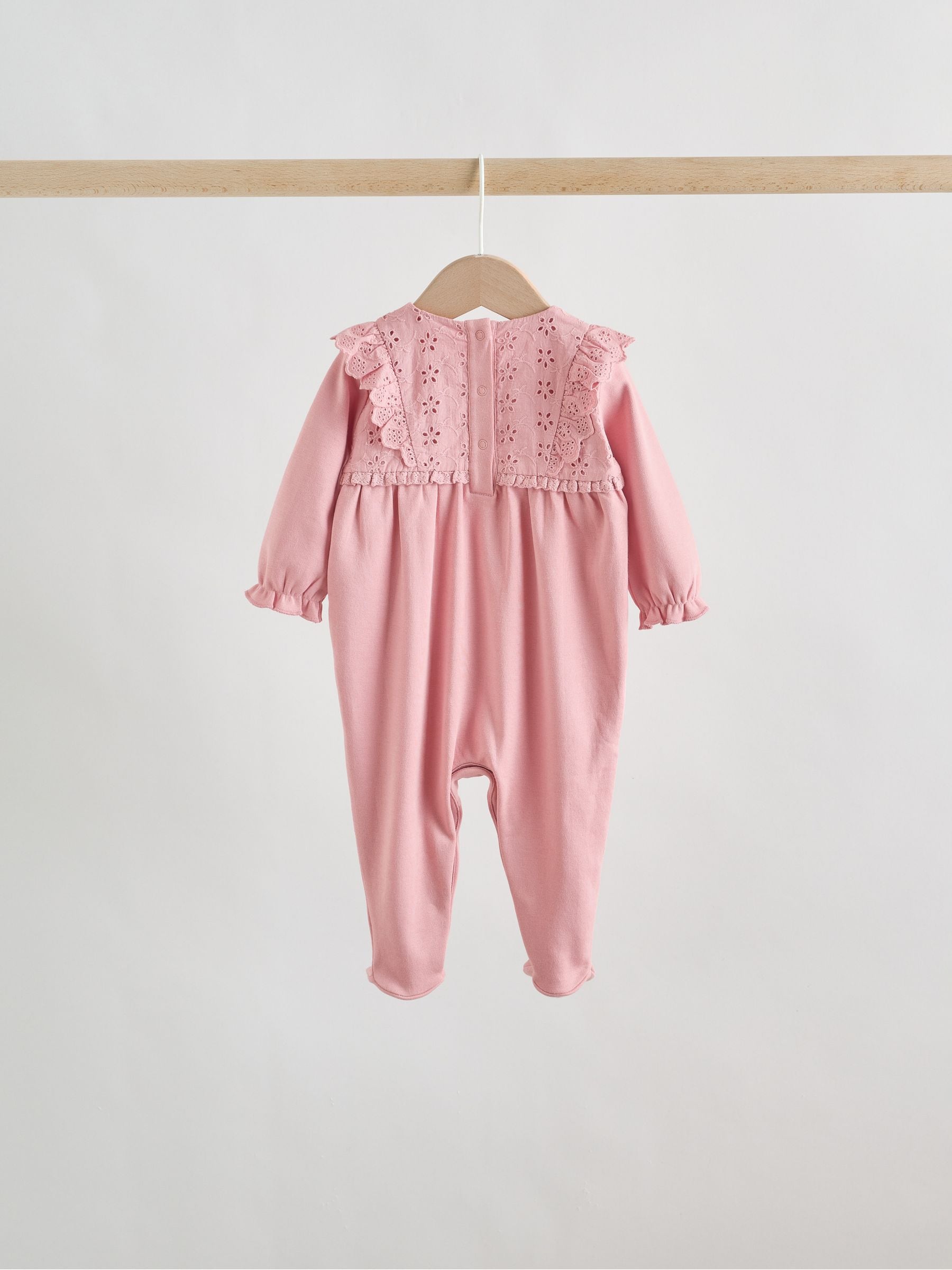 Pink Baby Sleepsuits 3 Pack (0mths-2yrs) image 8