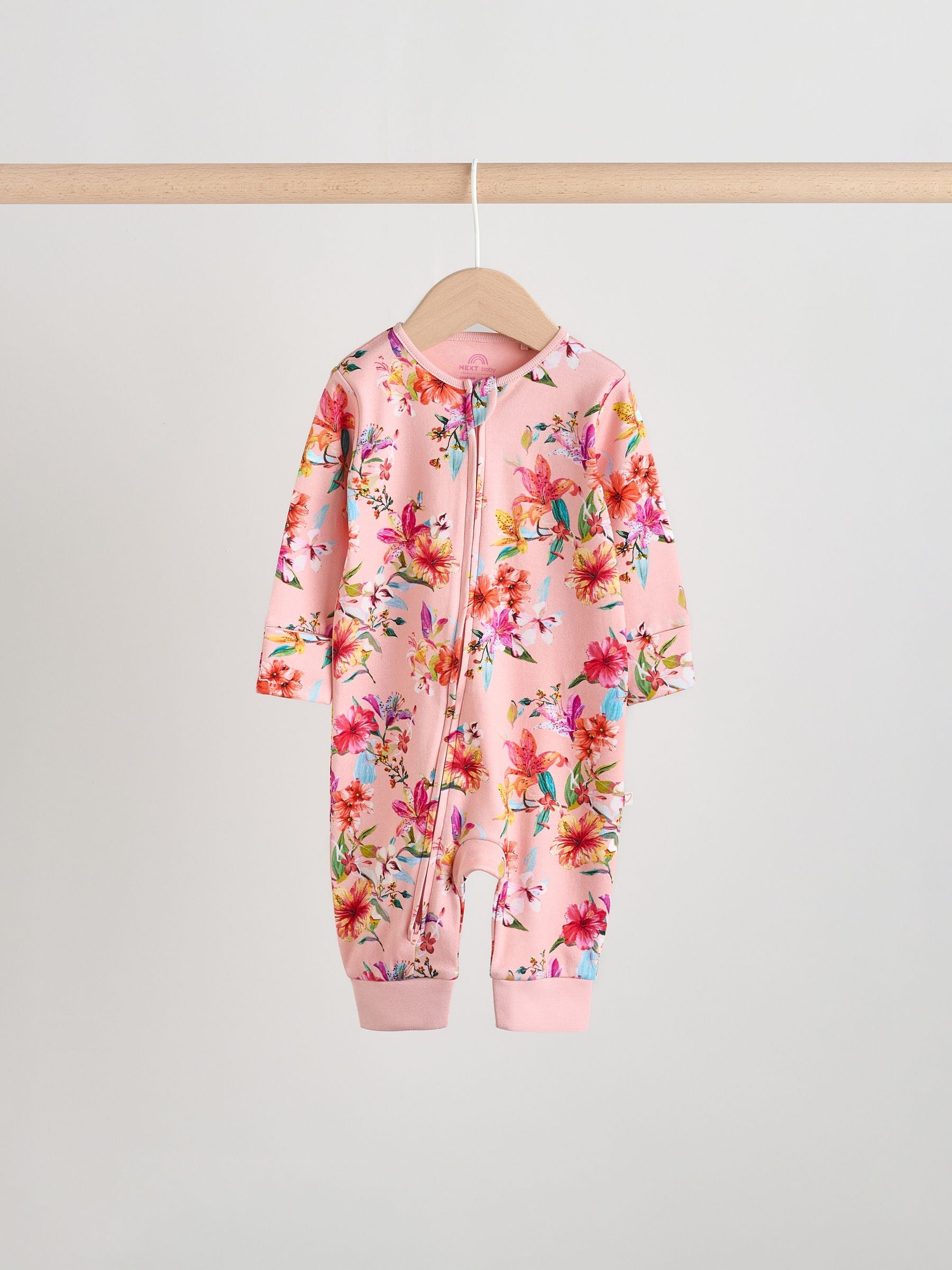Bright Two Way Zip Baby Sleepsuits 3 Pack (0mths-3yrs) image 2