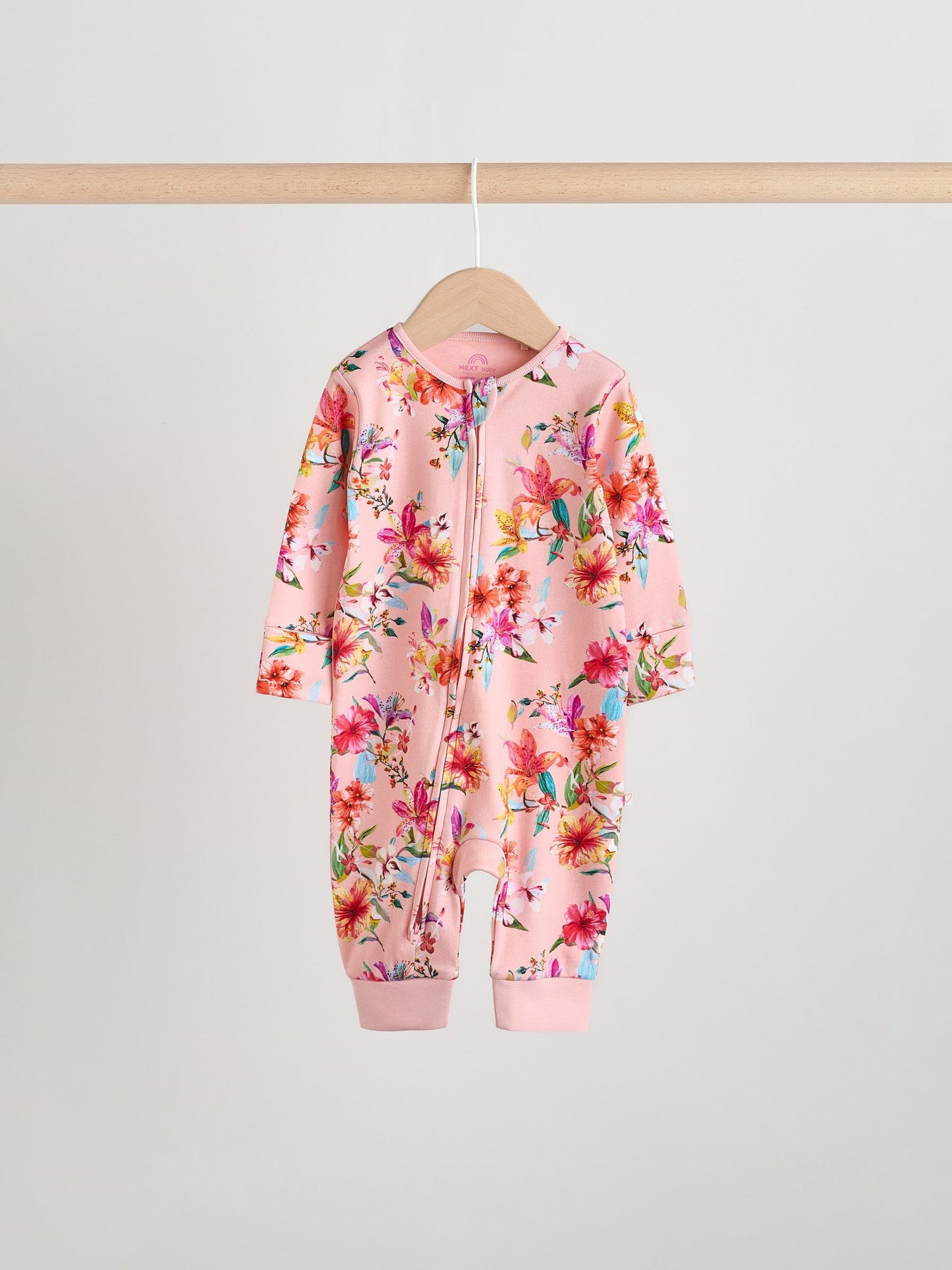 Bright Two Way Zip Baby Sleepsuits 3 Pack (0mths-3yrs) image 2