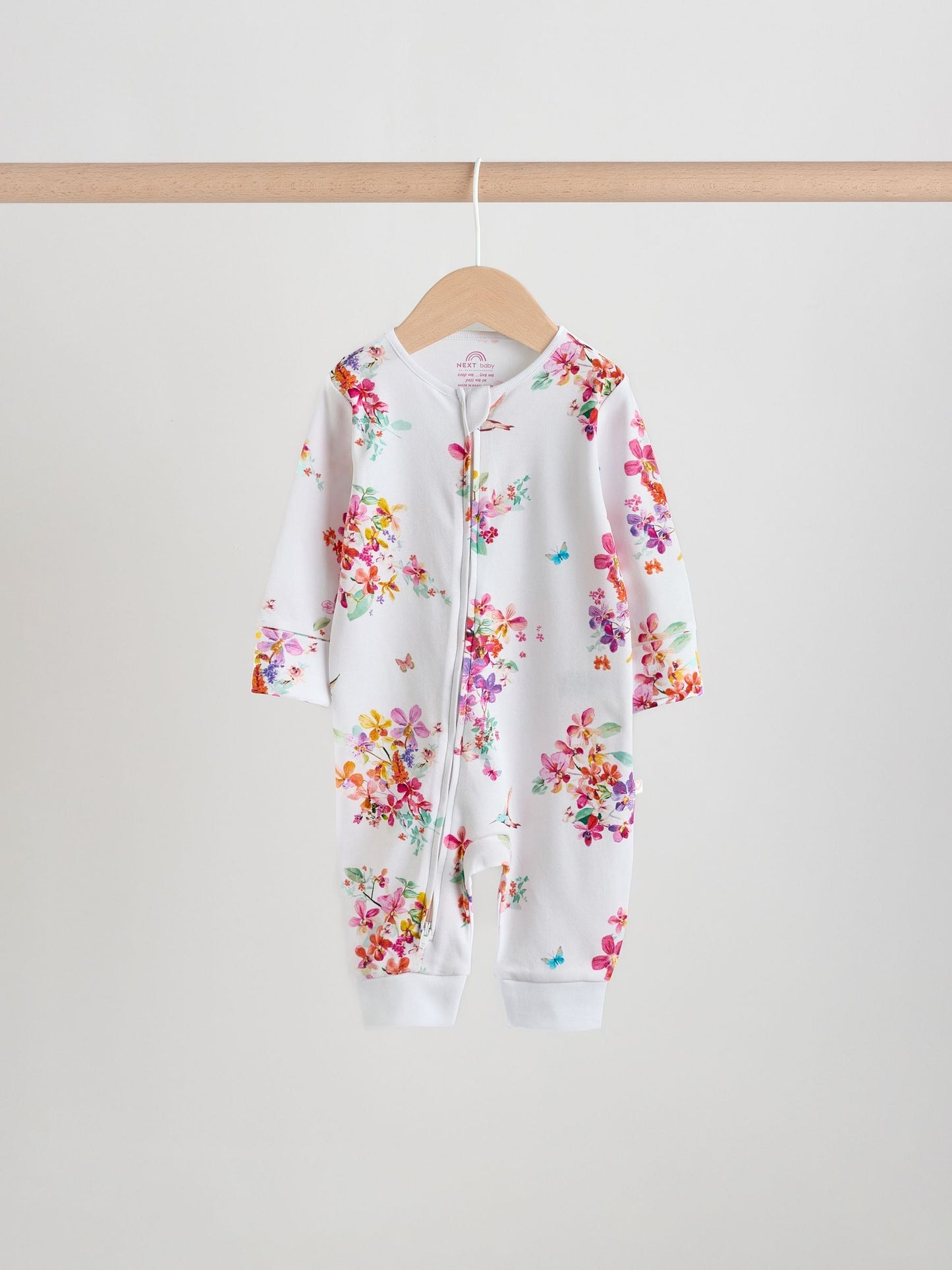 Bright Two Way Zip Baby Sleepsuits 3 Pack (0mths-3yrs) image 3