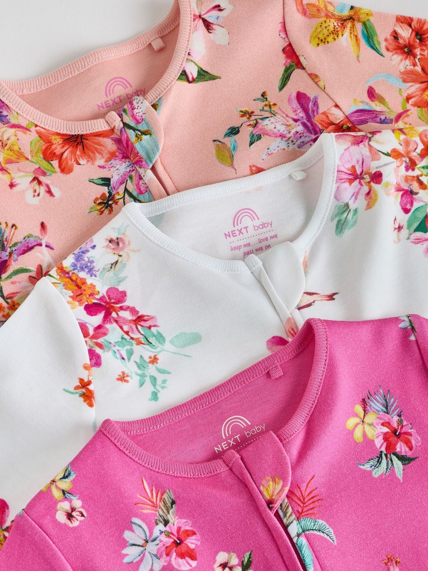 Bright Two Way Zip Baby Sleepsuits 3 Pack (0mths-3yrs) image 8