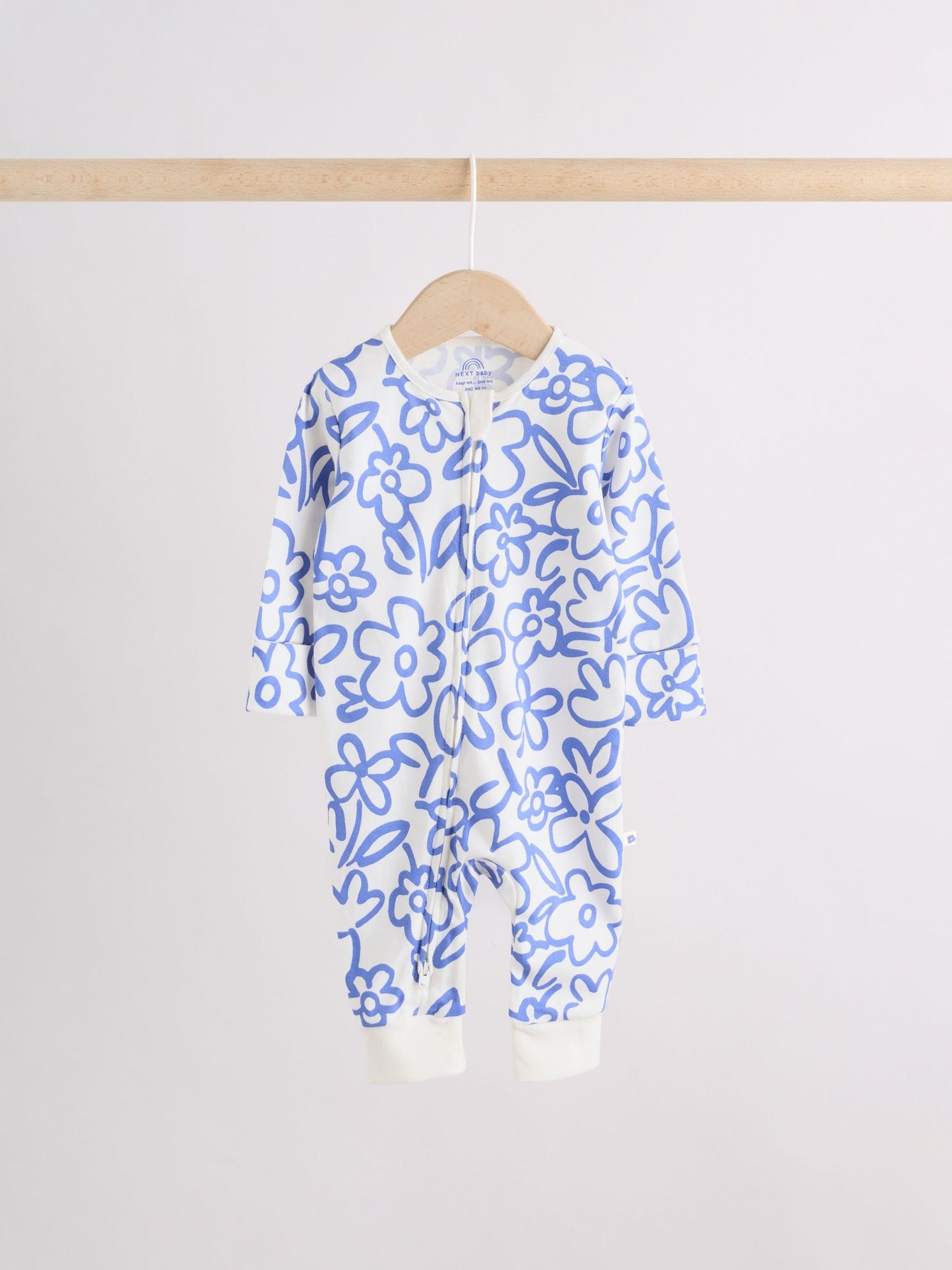 Blue Baby Sleepsuits 3 Pack (0mths-3yrs) image 6