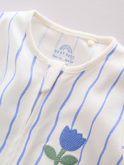 Blue Baby Sleepsuits 3 Pack (0mths-3yrs) image 9