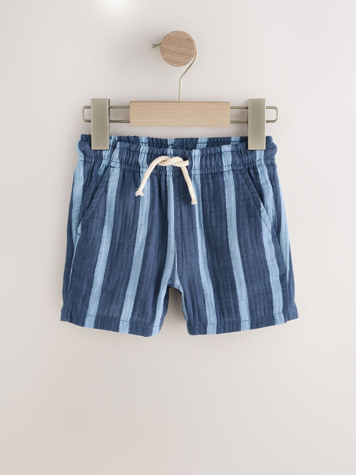 Dsiney Kidz - Blue/Navy Stripe Soft Textured Pull On Shorts (3mths-7yrs) image 4