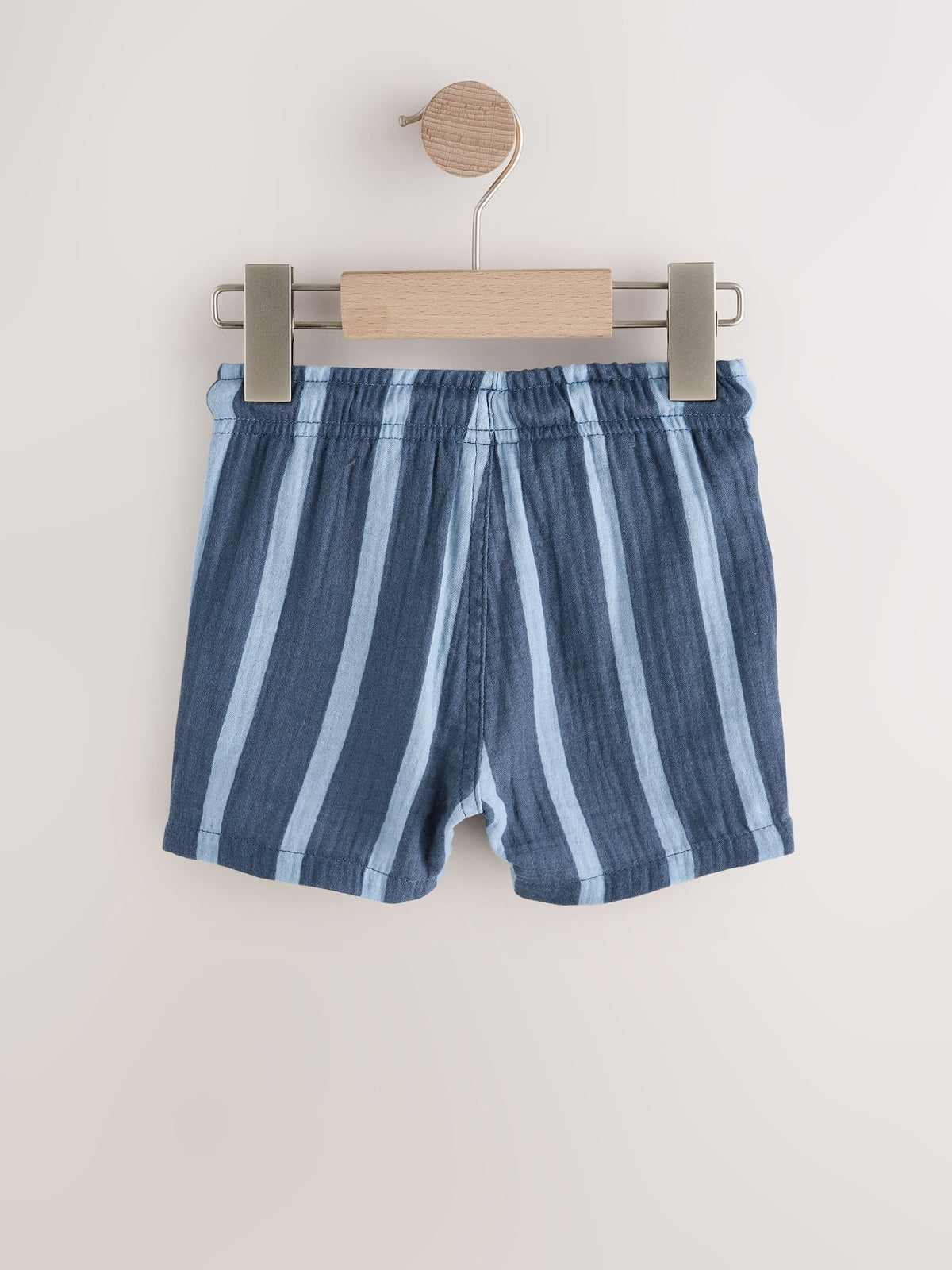 Blue/Navy Stripe Soft Textured Pull On Shorts (3mths-7yrs) image 5
