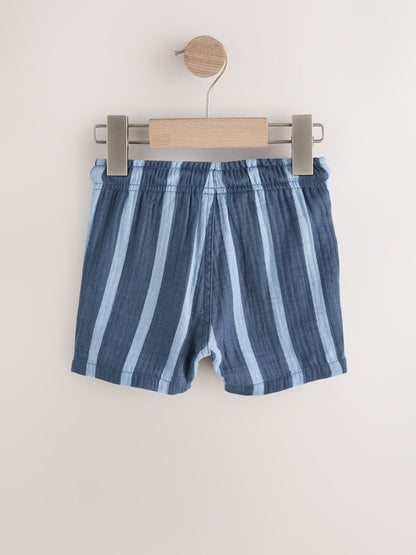 Dsiney Kidz - Blue/Navy Stripe Soft Textured Pull On Shorts (3mths-7yrs) image 5