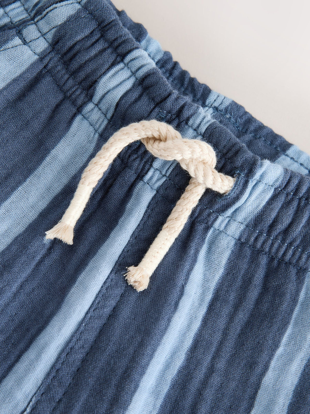Blue/Navy Stripe Soft Textured Pull On Shorts (3mths-7yrs) image 7