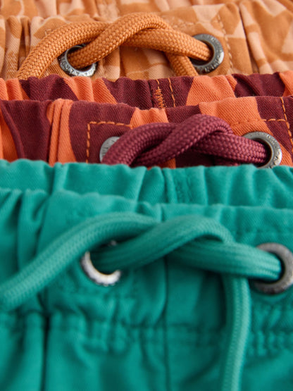 Dsiney Kidz - Green/Orange/Stripe Pull On Shorts 3 Pack (3mths-7yrs) image 6