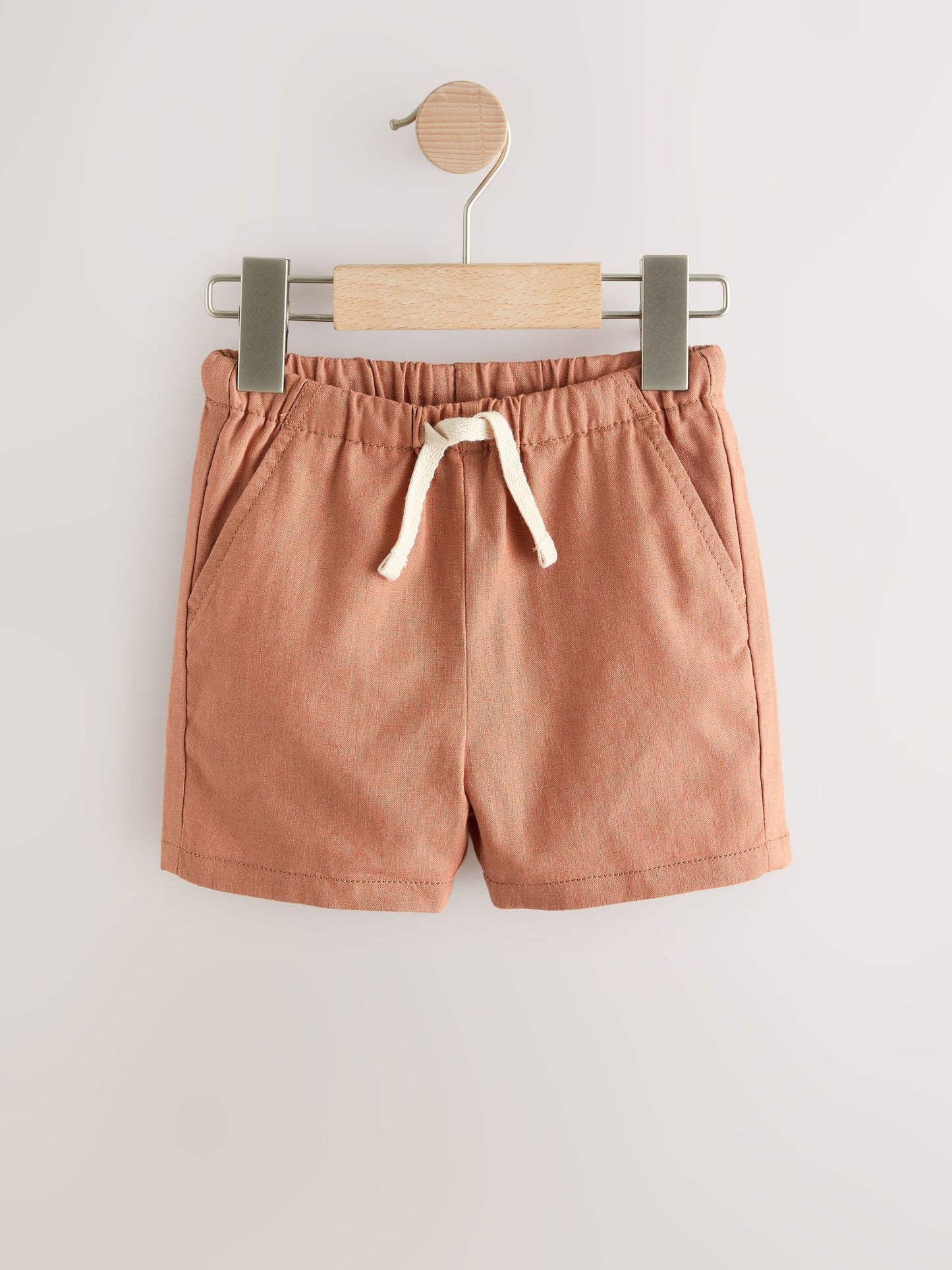 Dsiney Kidz - Rust Orange/Yellow/Stripe Linen Blend Shorts 3 Pack (3mths-7yrs) image 2