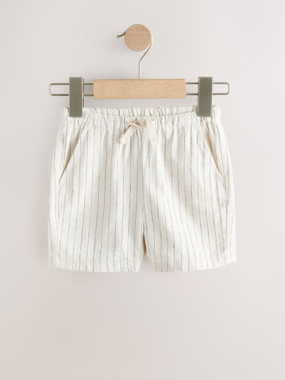 Dsiney Kidz - Rust Orange/Yellow/Stripe Linen Blend Shorts 3 Pack (3mths-7yrs) image 4