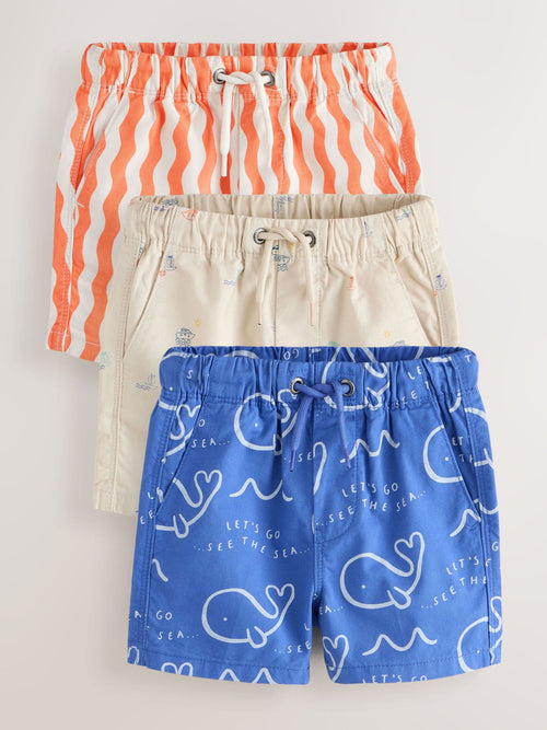 Nautical Sea Pull On Shorts 3 Pack (3mths-7yrs) image 1