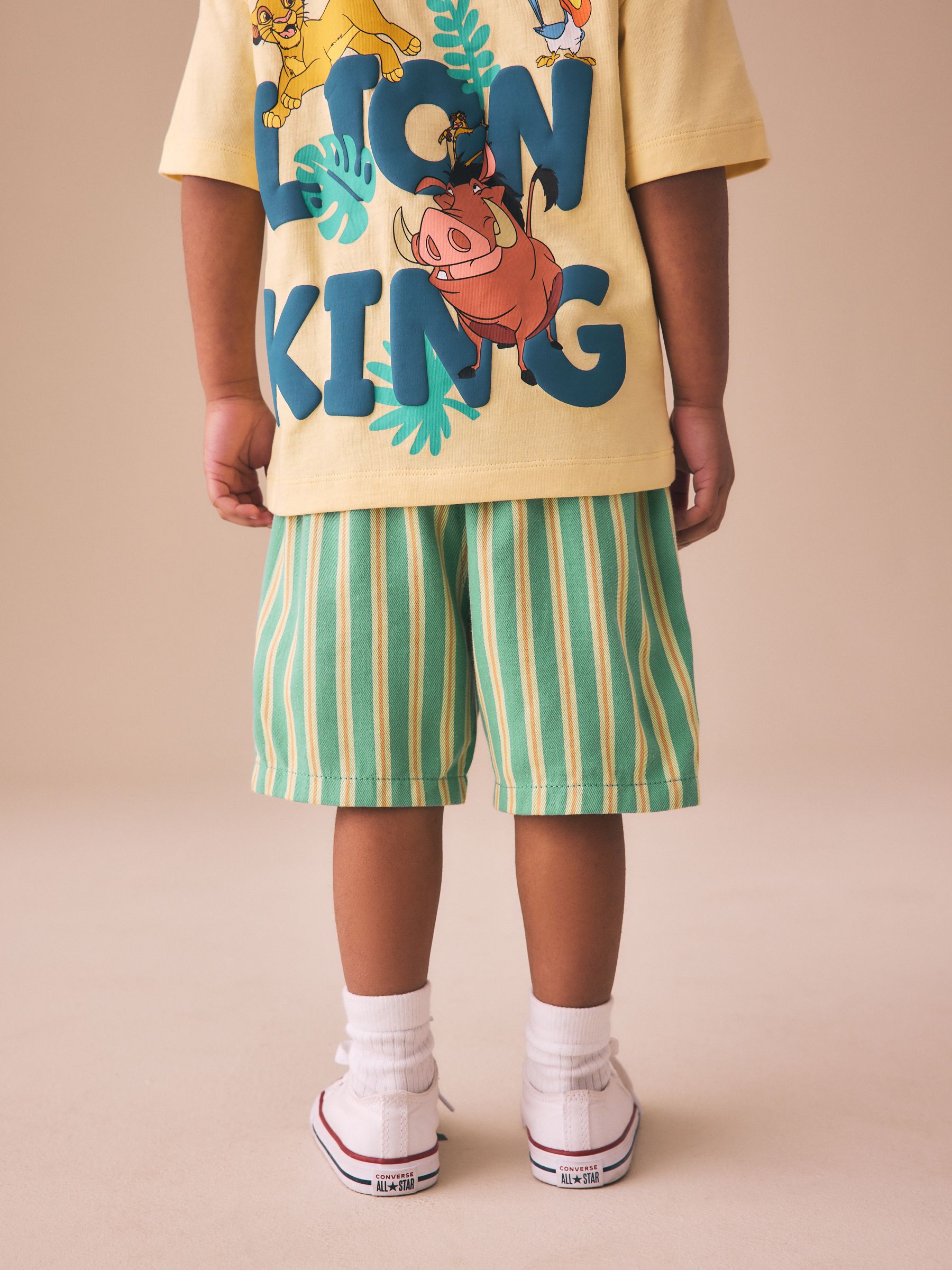 Dsiney Kidz - Green Stripe Pull On Bermuda Shorts (3mths-7yrs) image 4