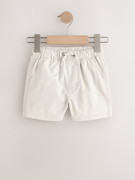 Blue/Neutral/Orange Pull On Shorts 3 Pack (3mths-7yrs) image 2