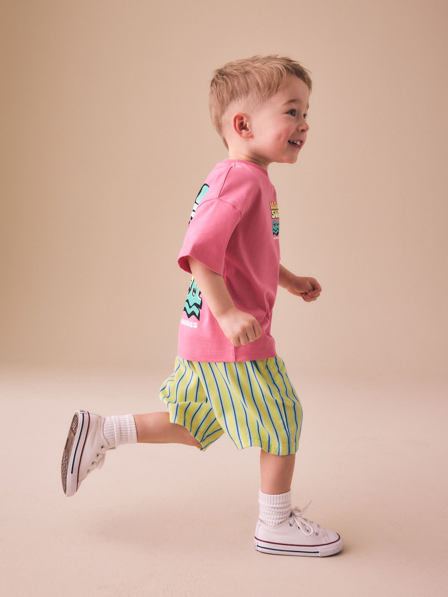 Dsiney Kidz - Yellow Stripe Pull On Bermuda Shorts (3mths-7yrs) image 3