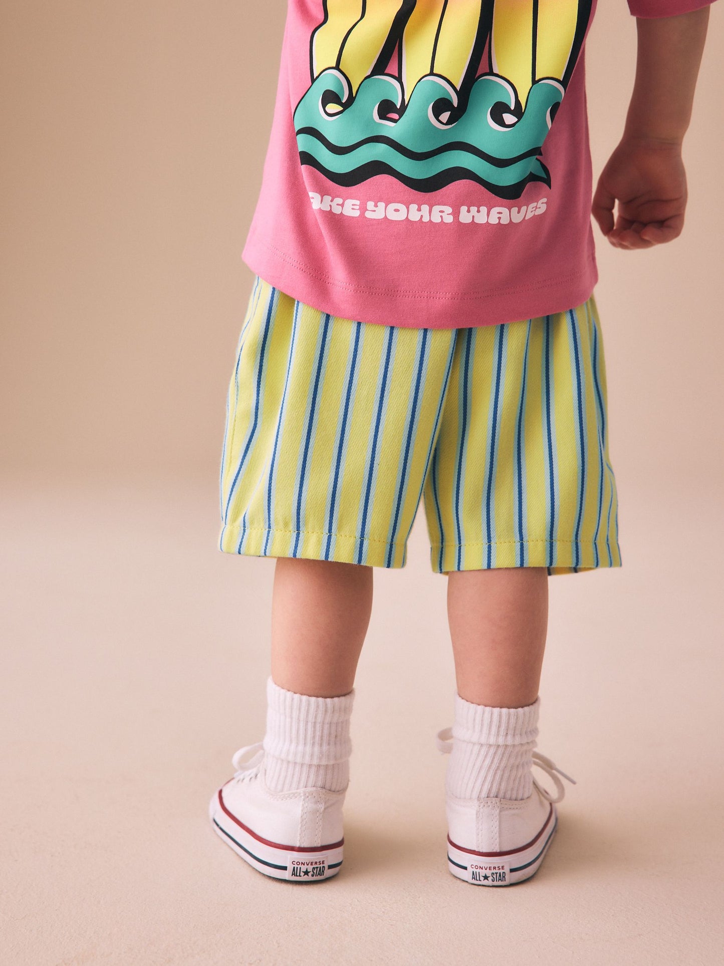 Dsiney Kidz - Yellow Stripe Pull On Bermuda Shorts (3mths-7yrs) image 4