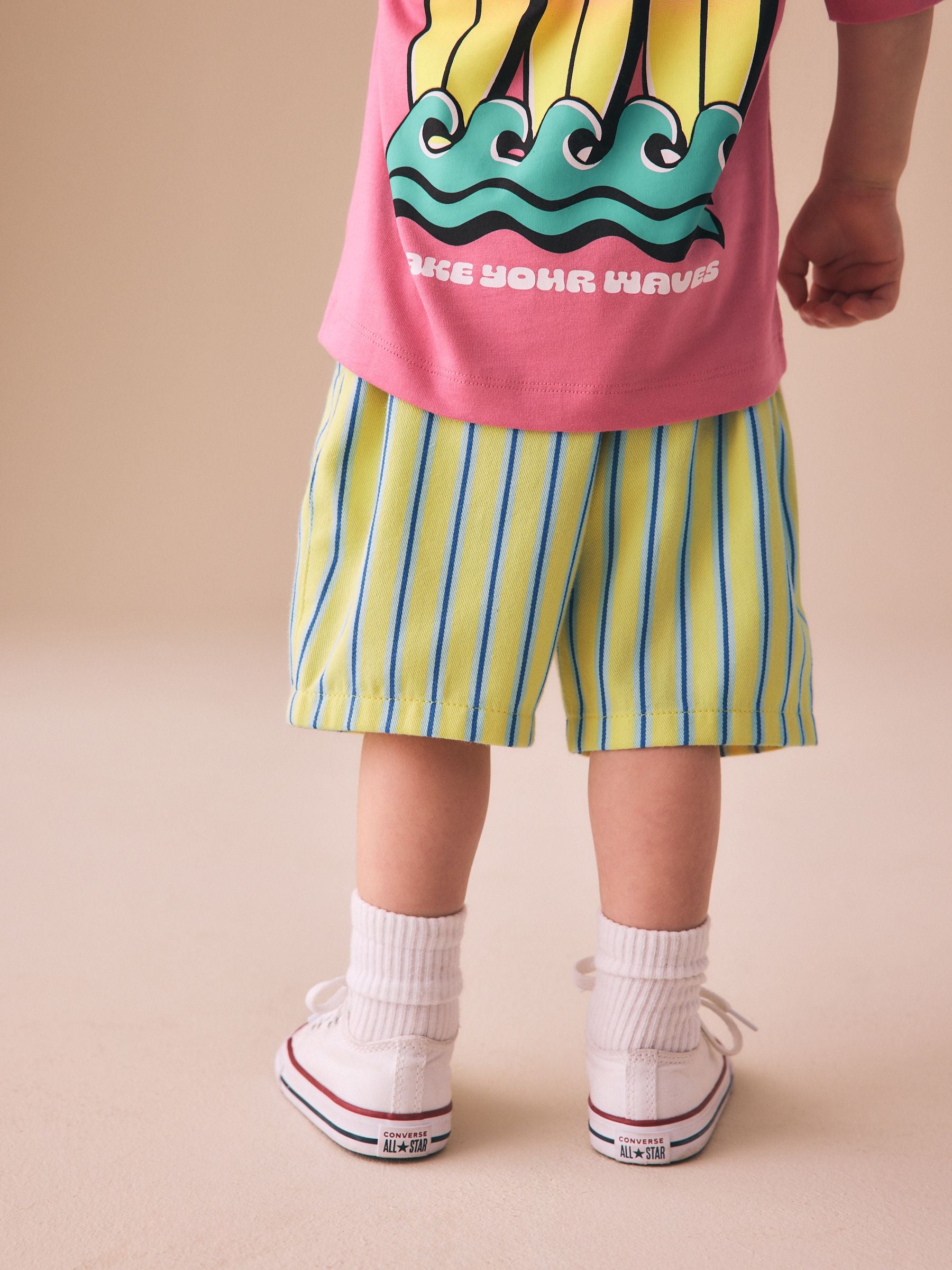 Dsiney Kidz - Yellow Stripe Pull On Bermuda Shorts (3mths-7yrs) image 4