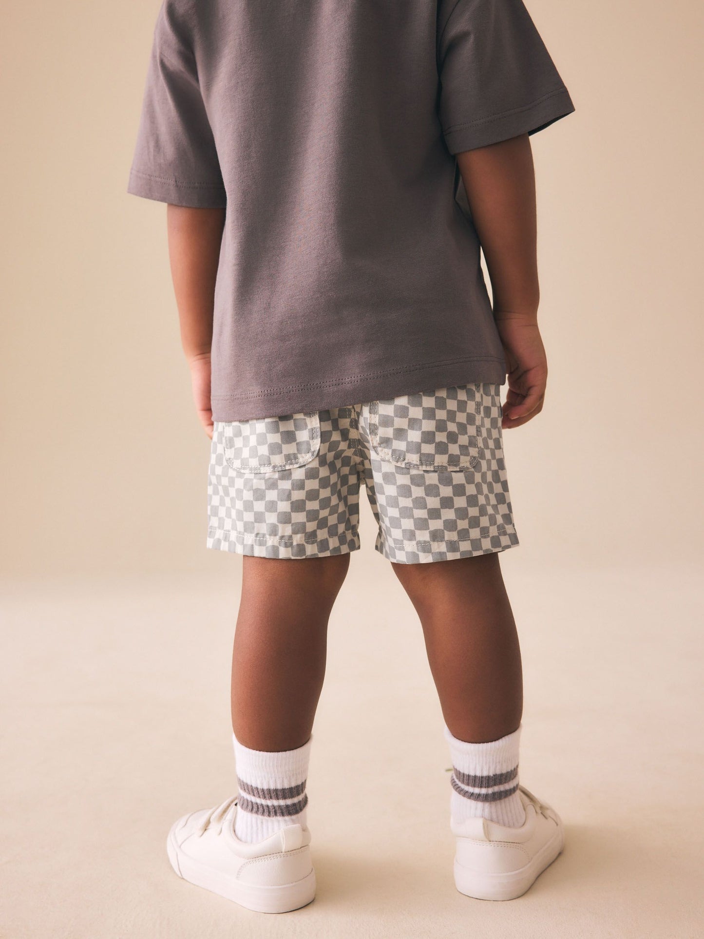 Dsiney Kidz - Neutral Checkerboard Pull On Shorts (3mths-7yrs) image 3