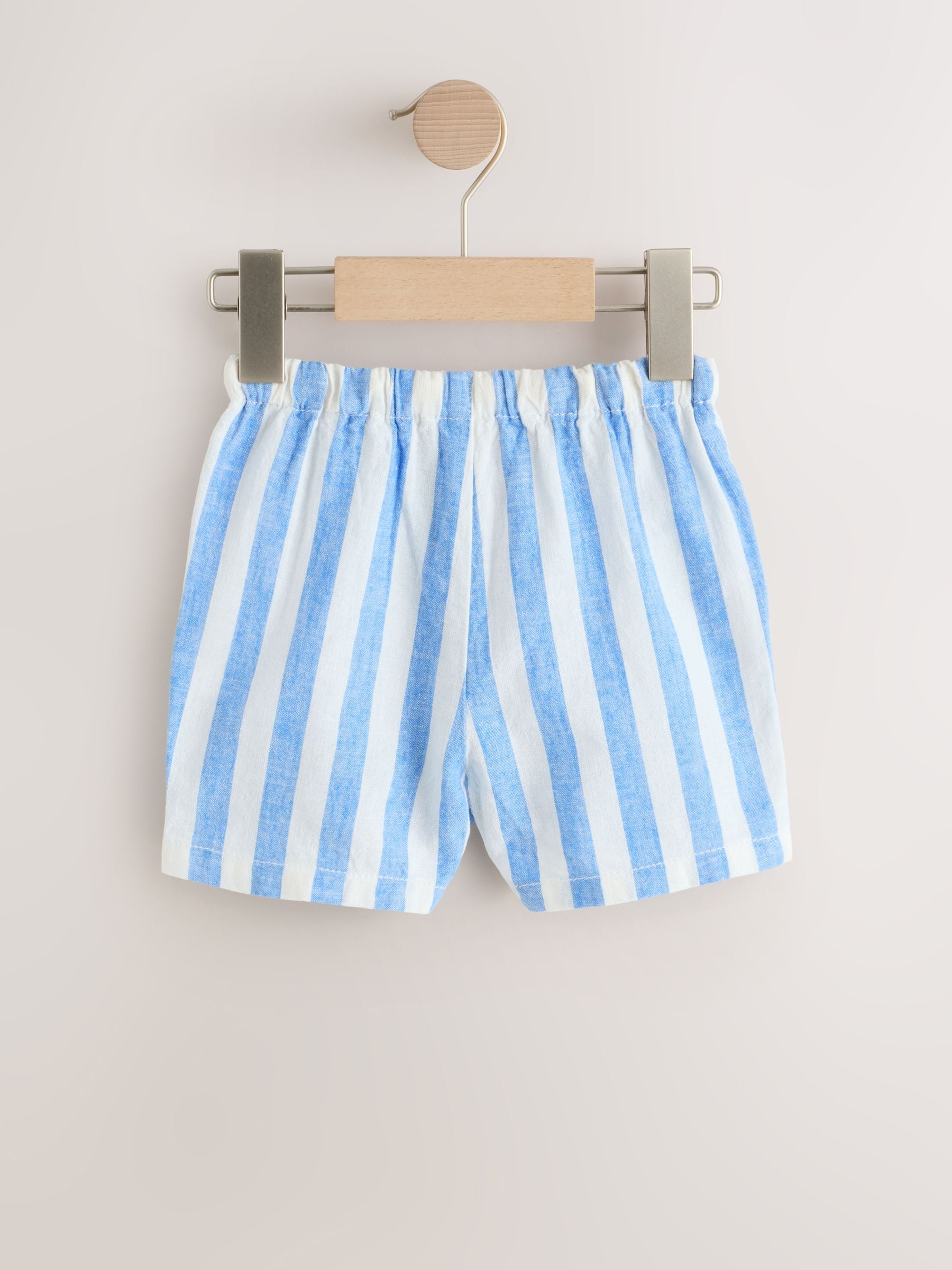 Dsiney Kidz - Navy/Blue Stripe Linen Blend Shorts 2 Pack (3mths-7yrs) image 3