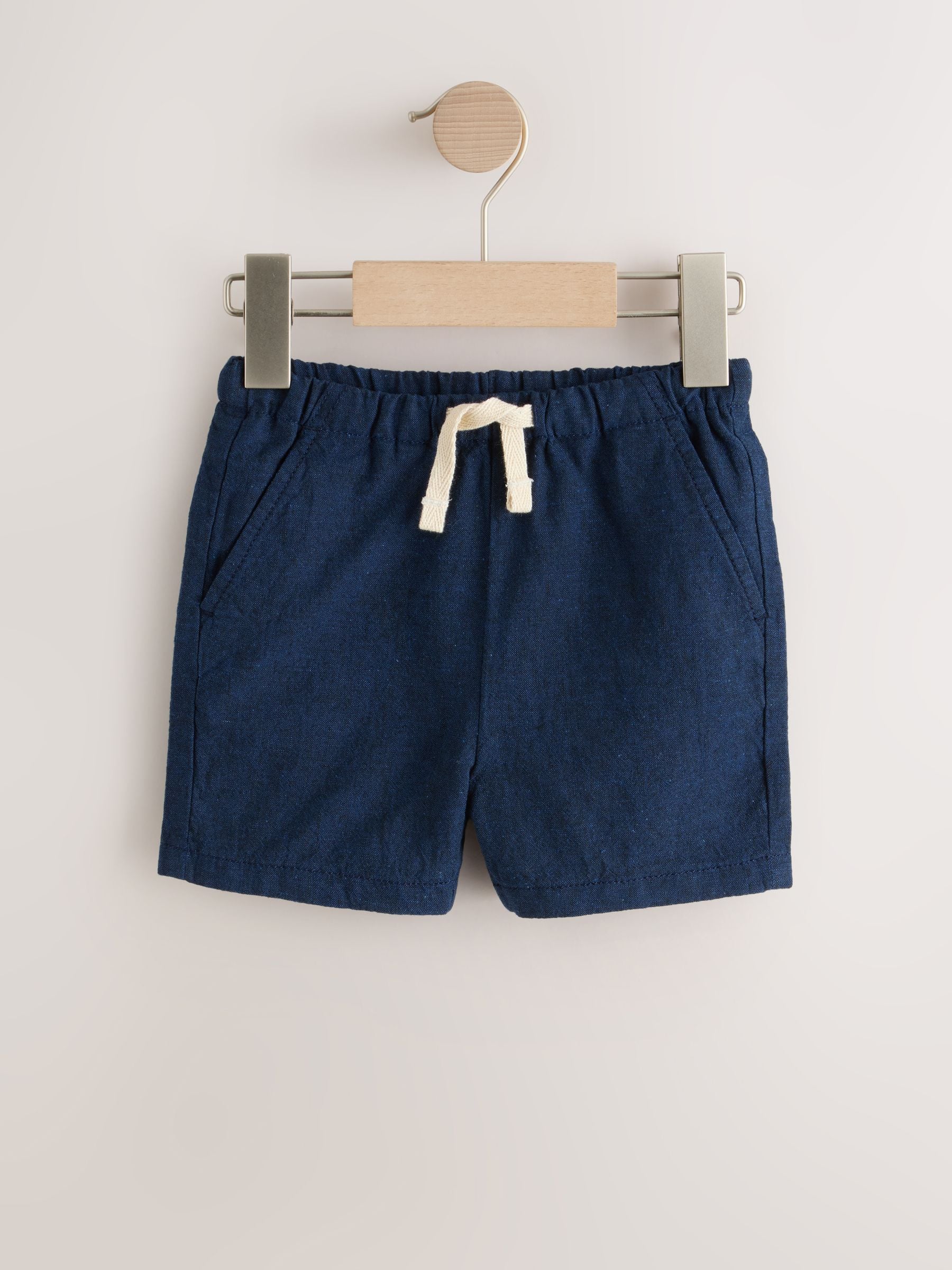 Dsiney Kidz - Navy/Blue Stripe Linen Blend Shorts 2 Pack (3mths-7yrs) image 4