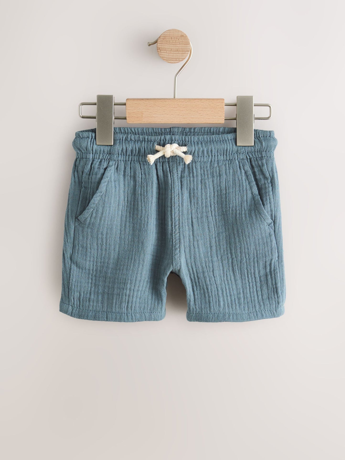 Dsiney Kidz - Neutral/Brown/Red/Blue/Sage Green Soft Textured Pull On Shorts 5 Pack (3mths-7yrs) image 3