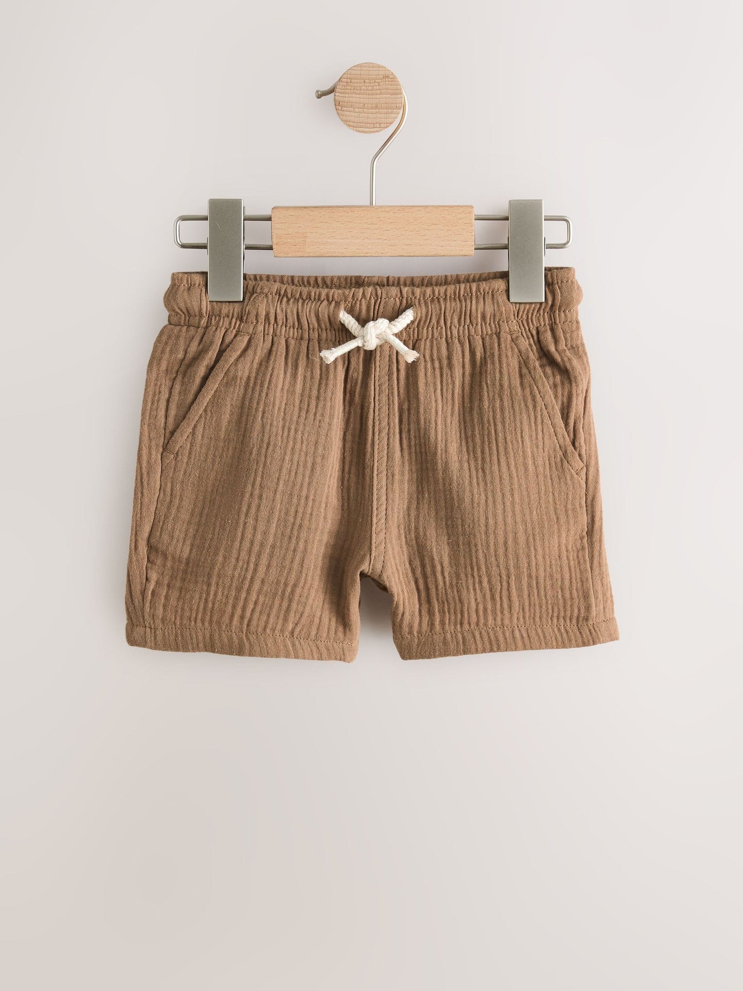 Dsiney Kidz - Neutral/Brown/Red/Blue/Sage Green Soft Textured Pull On Shorts 5 Pack (3mths-7yrs) image 6