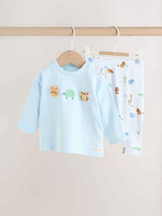 Blue Safari Baby Top and Leggings Set 2 Piece (0mths-3yrs) image 1