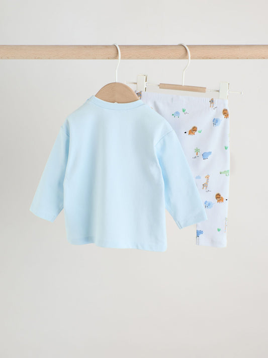 Blue Safari Baby Top and Leggings Set 2 Piece (0mths-3yrs) image 2