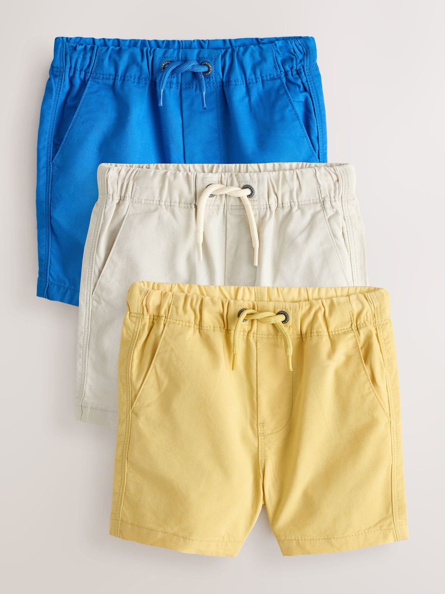 Dsiney Kidz - Blue/Neutral/Yellow Pull On Shorts 3 Pack (3mths-7yrs) image 1