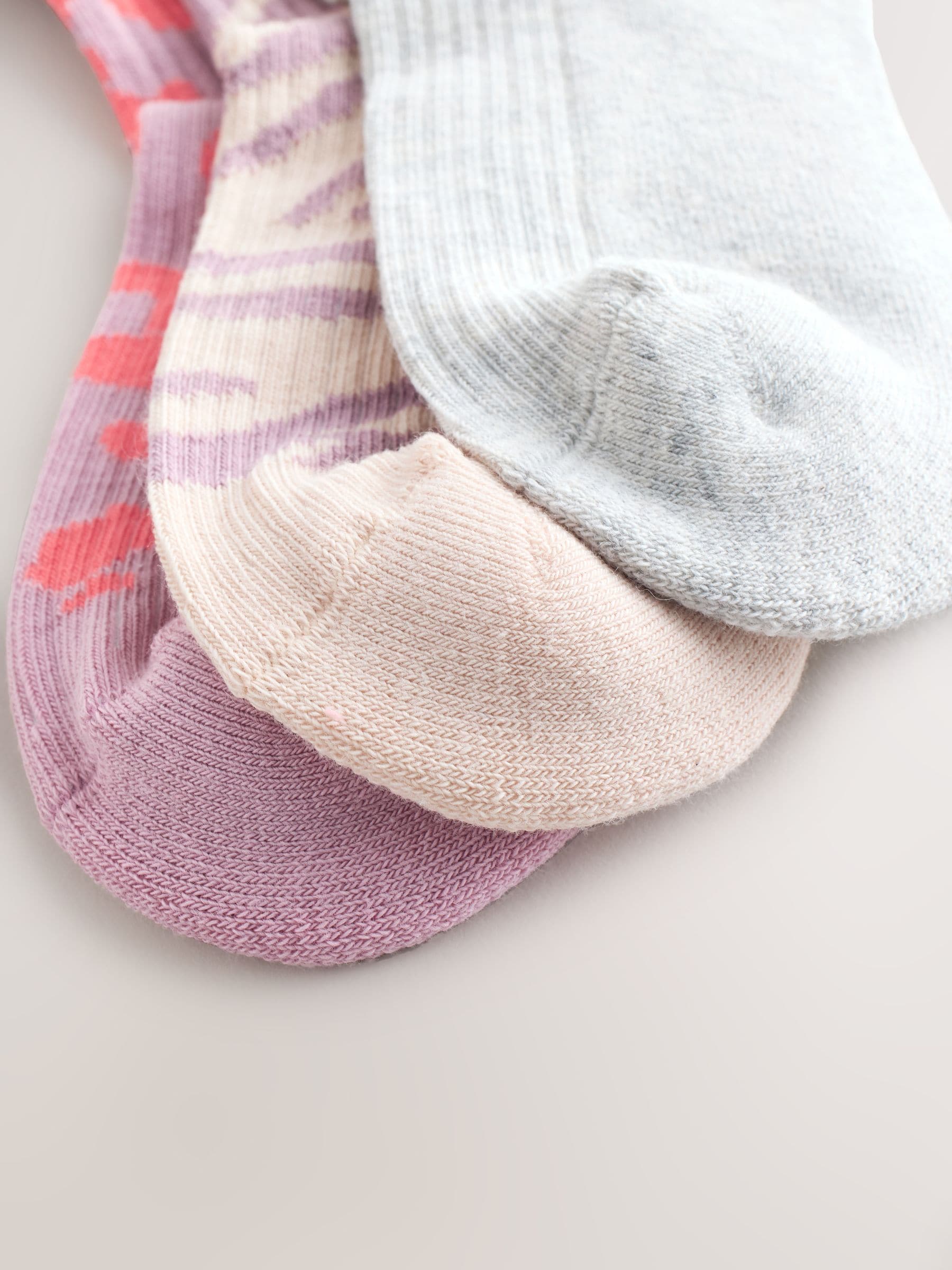 Animal Print Cotton Rich Cushioned Sole Ribbed Ankle Socks 3 Pack image 3