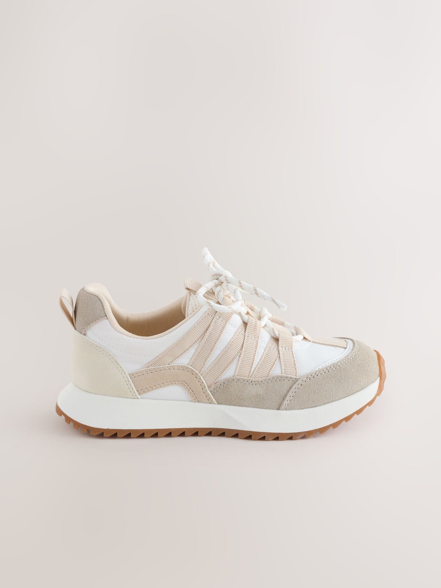 Neutral Lace- Up Trainers image 2