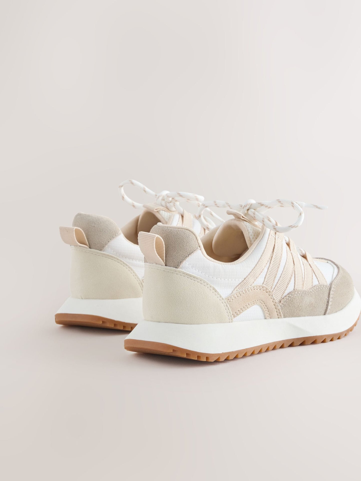 Neutral Lace- Up Trainers image 3
