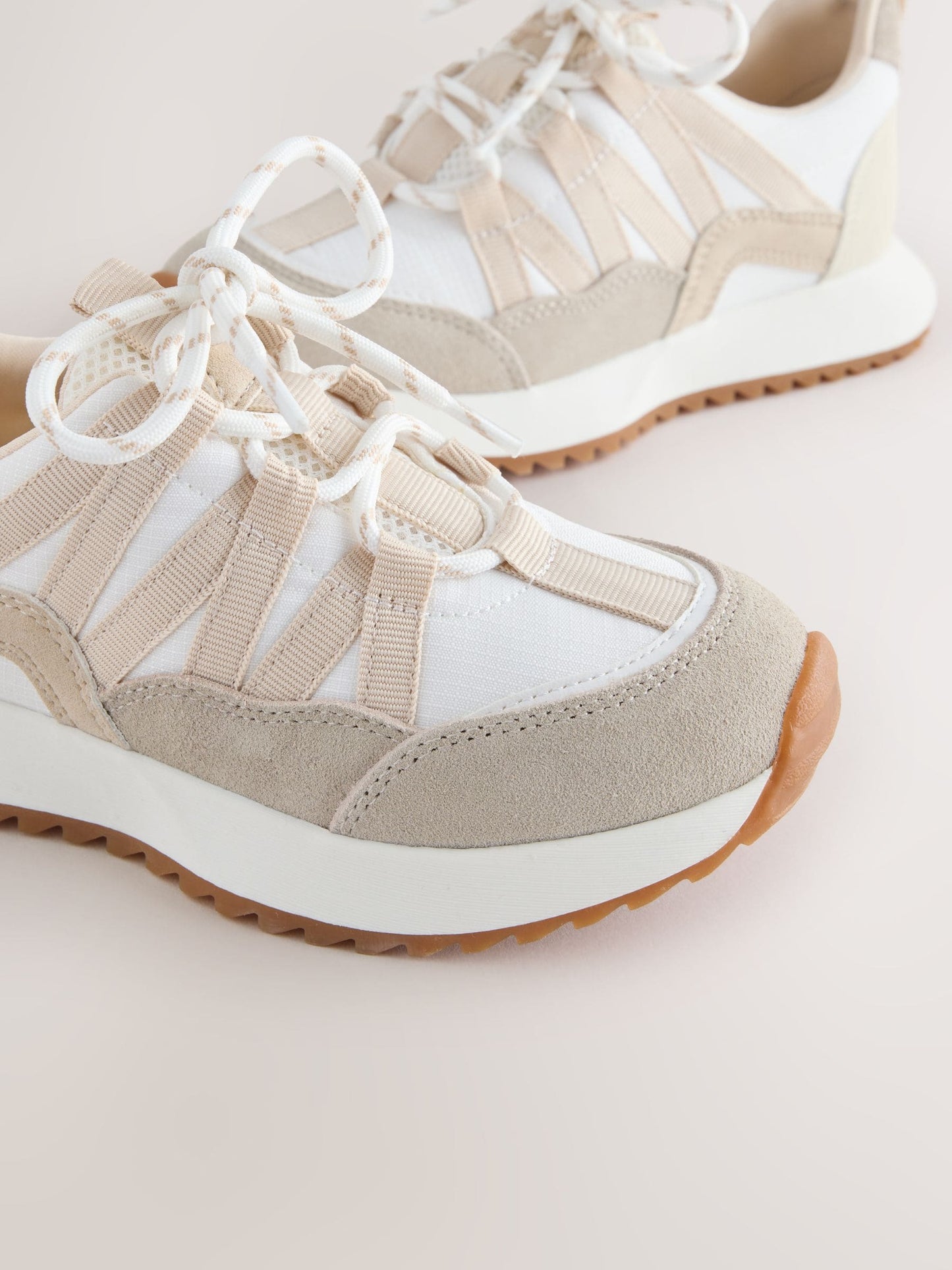 Neutral Lace- Up Trainers image 5