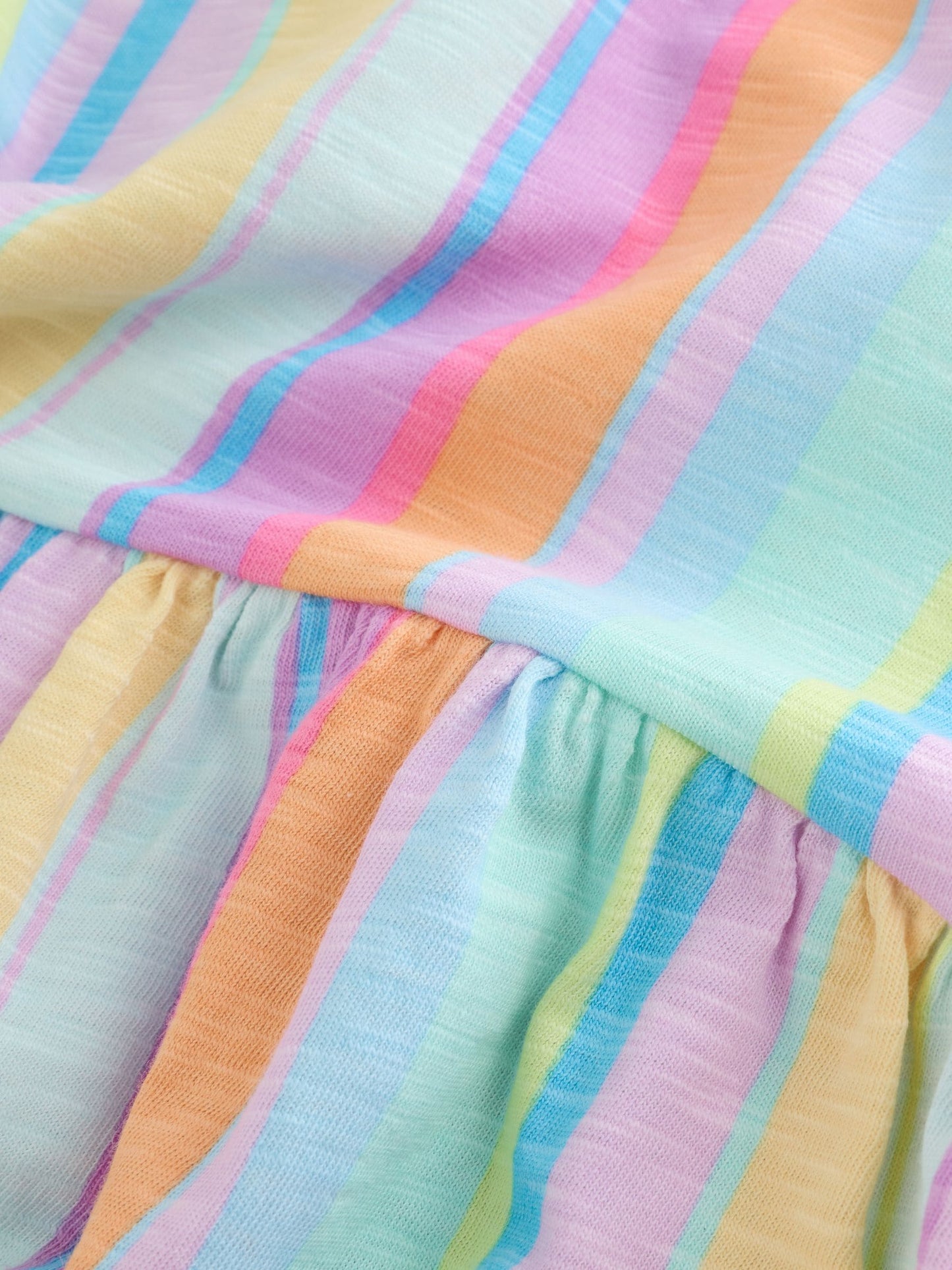 Rainbow Stripe Short Sleeve Jersey Dress (3-16yrs) image 7