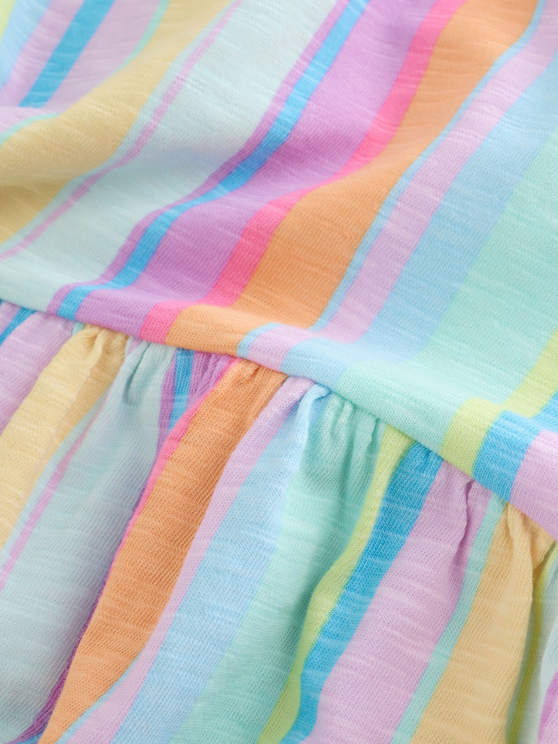 Rainbow Stripe Short Sleeve Jersey Dress (3-16yrs) image 7