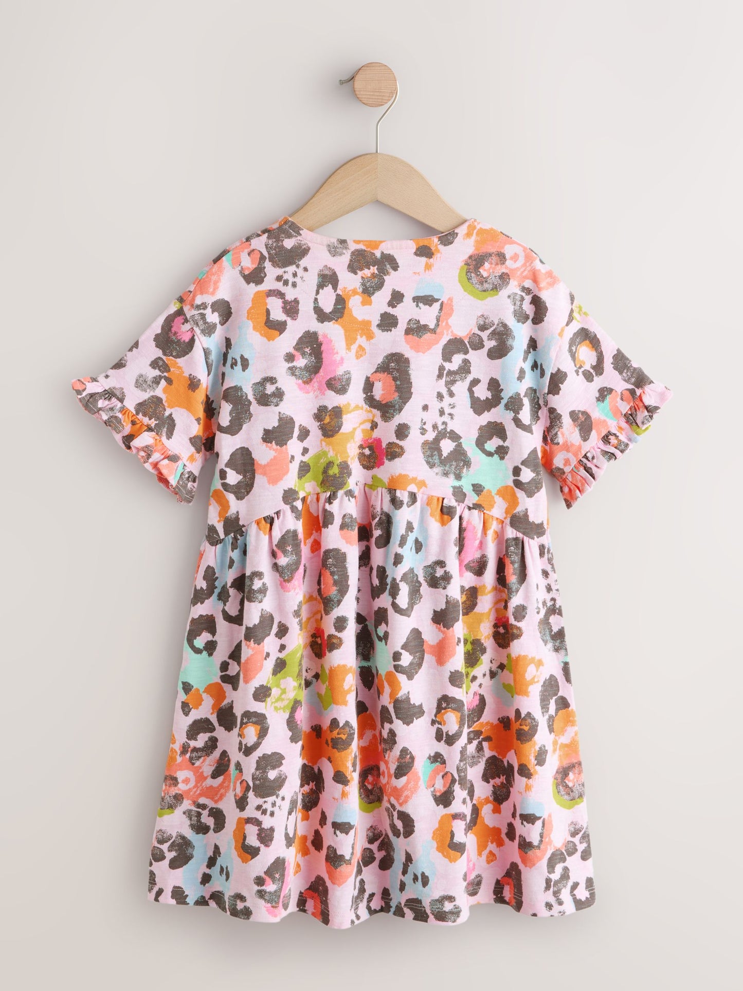 Pink Animal Short Sleeve Jersey Dress (3-16yrs) image 5