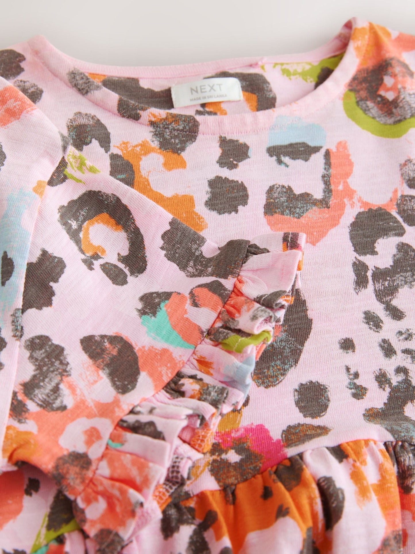 Pink Animal Short Sleeve Jersey Dress (3-16yrs) image 6