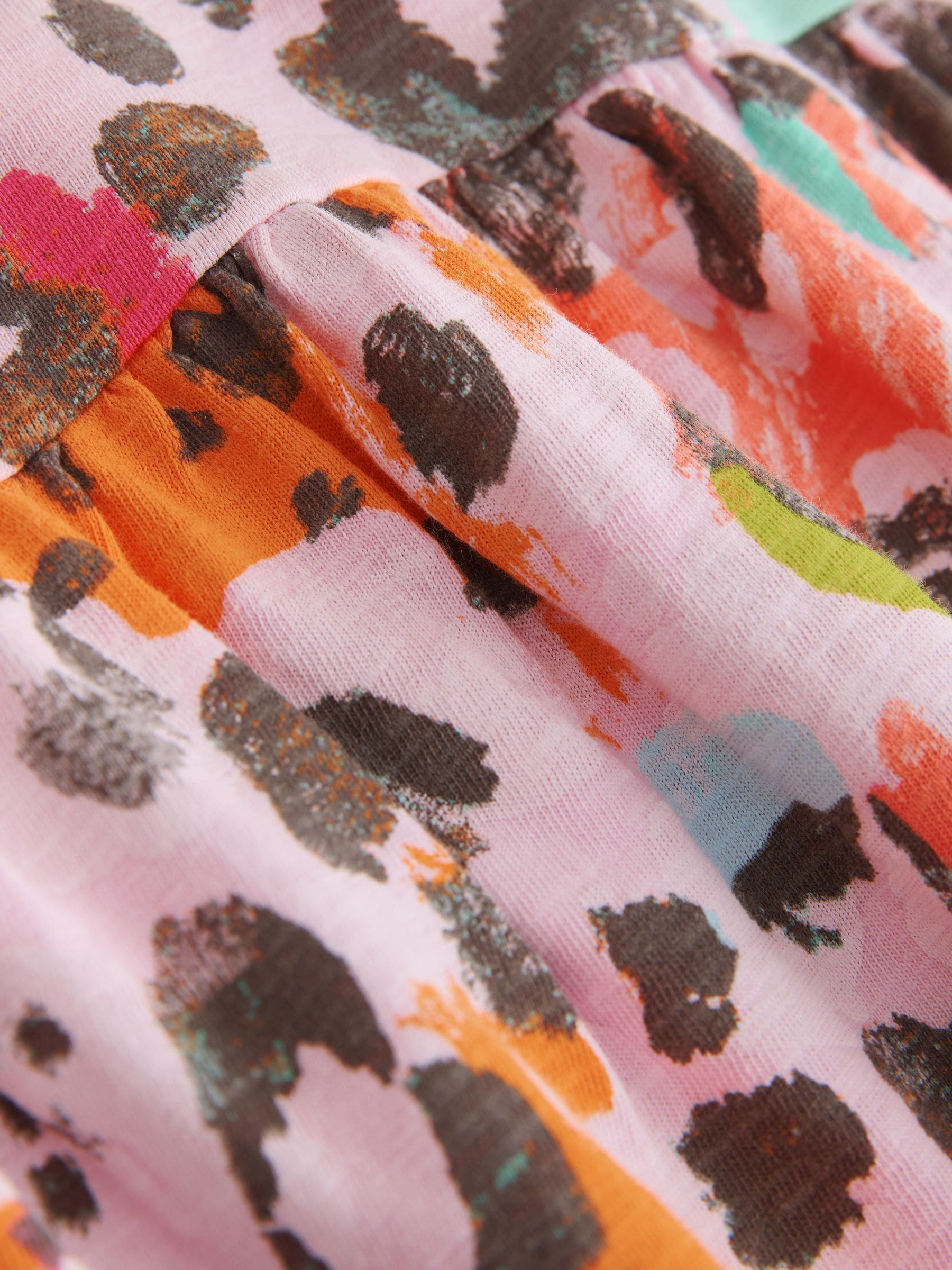Pink Animal Short Sleeve Jersey Dress (3-16yrs) image 7
