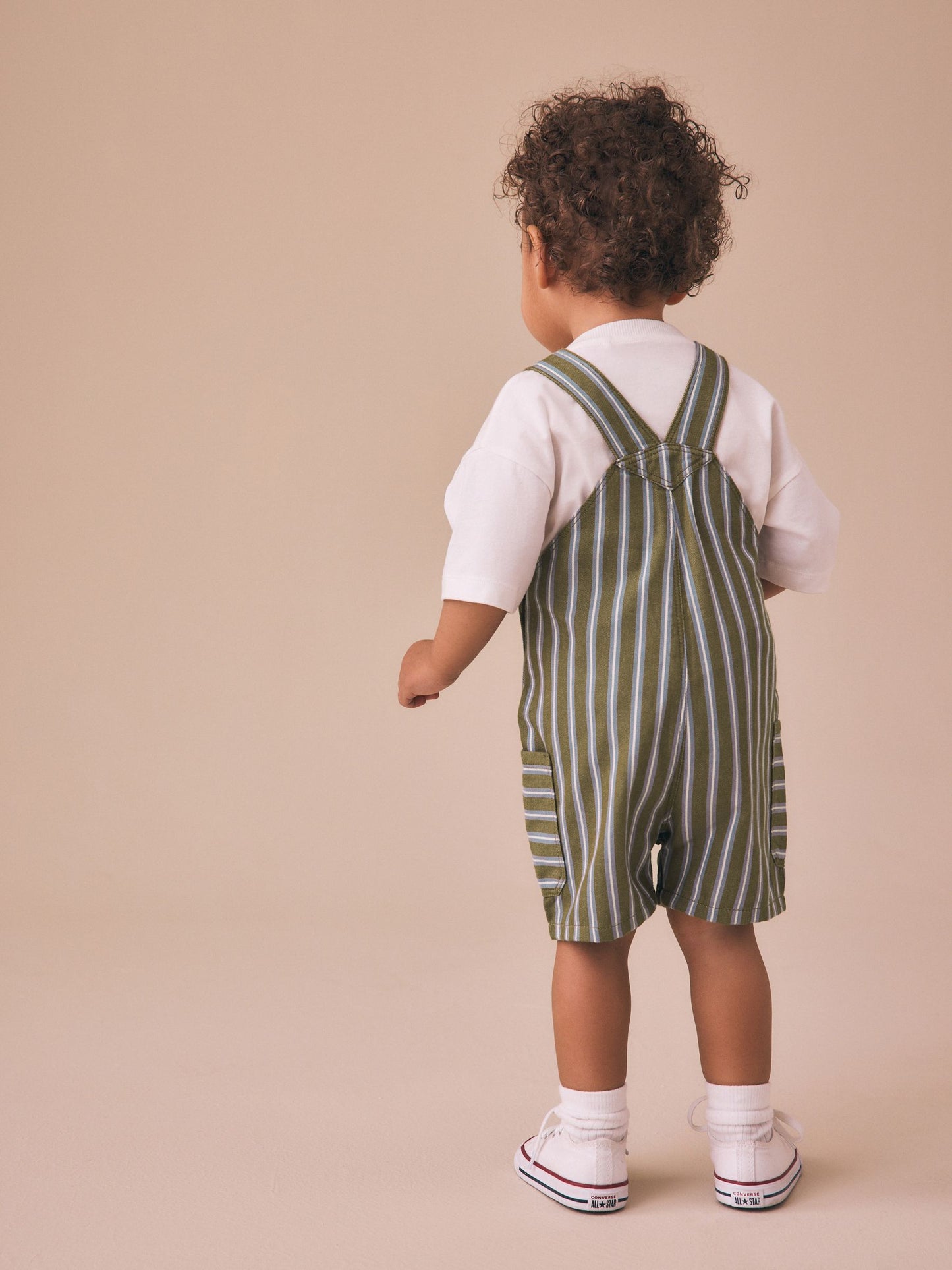 Khaki/Blue Dungarees (3mths-7yrs) image 3